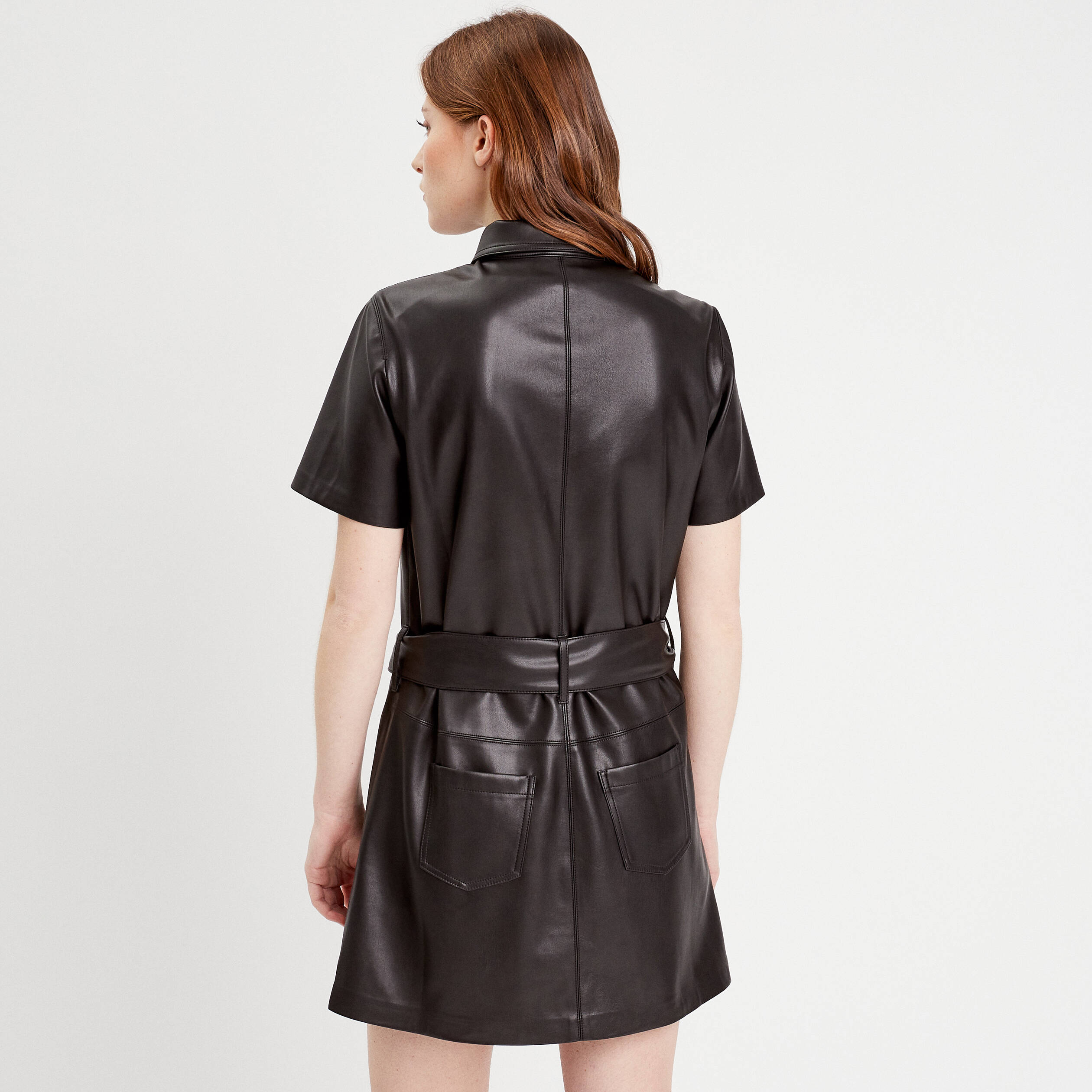 Robe moulante simili cuir hotsell