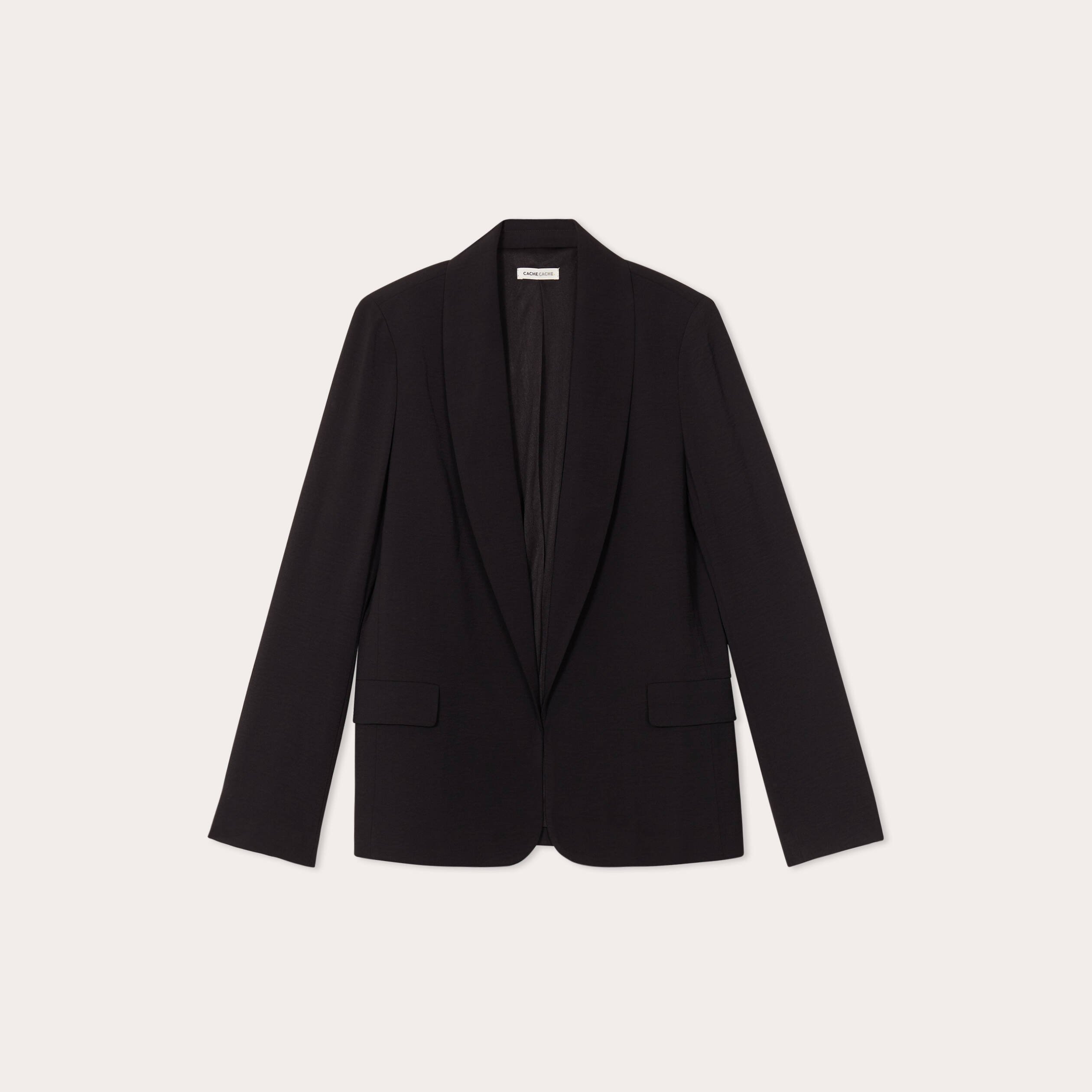 Blazer noir fluide hotsell