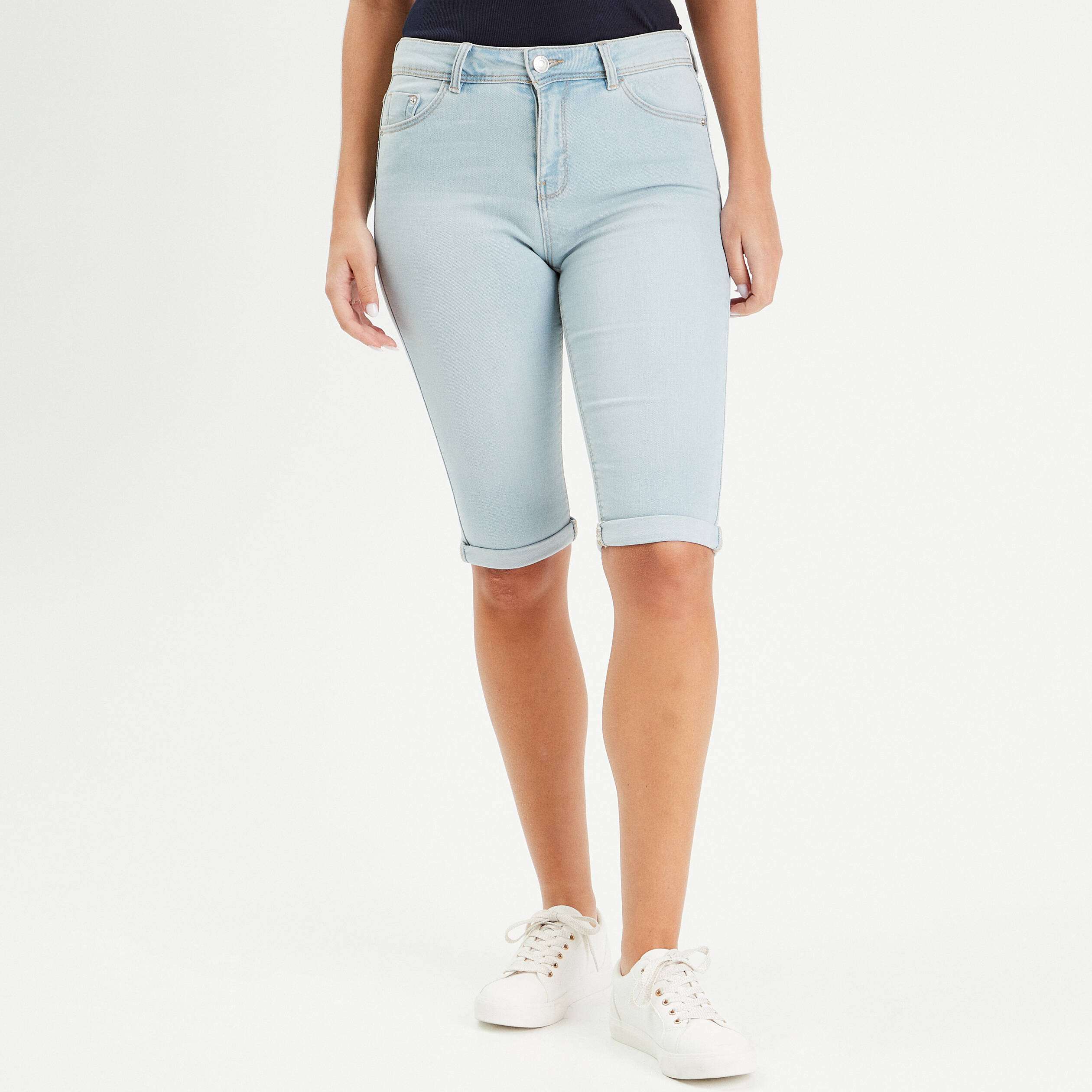 Bermuda Femme Joe's Jeans Délavé Bleu Taille 27 - Occasion Très Bon état