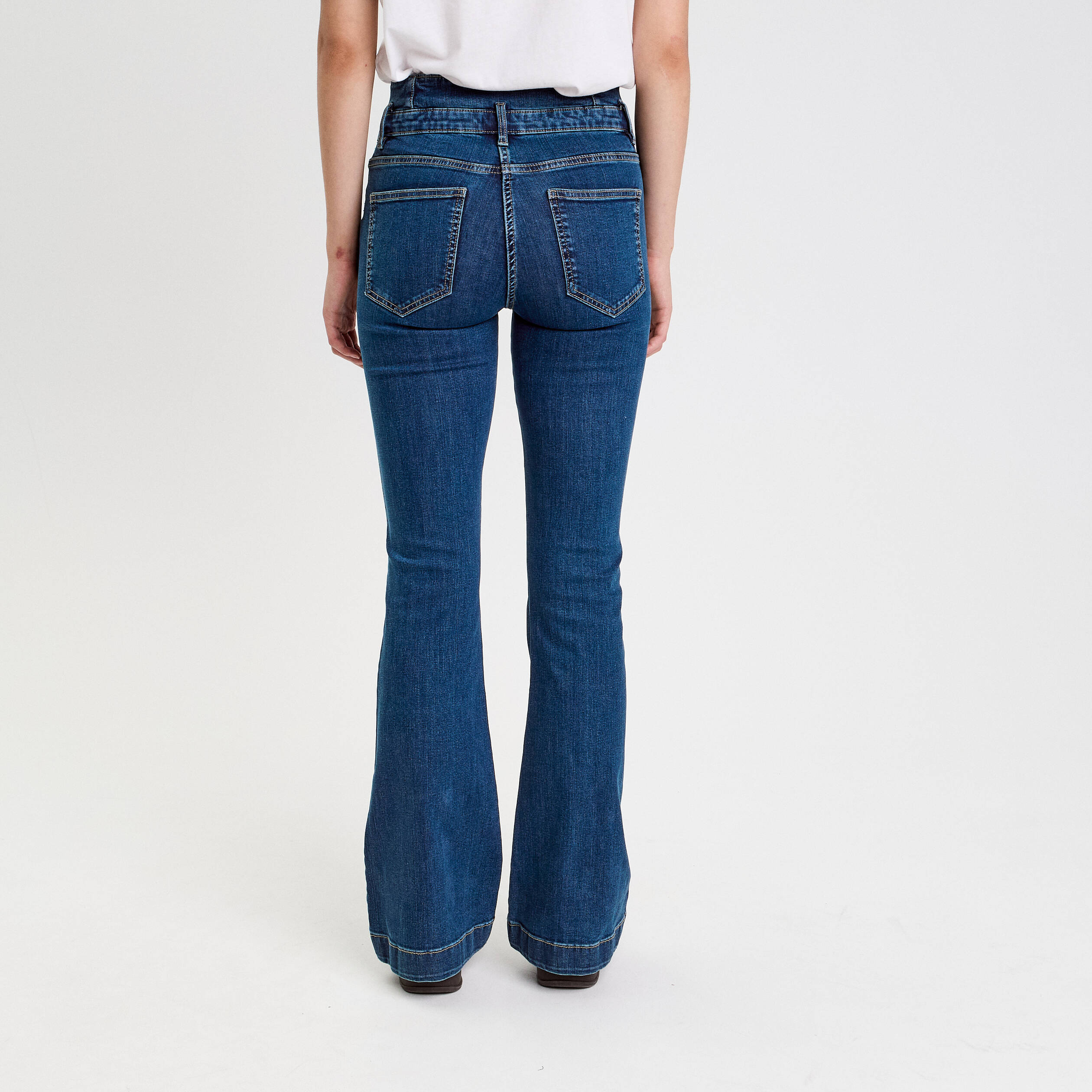 jeans bootcut taille haute denim stone femme Jeans bootcut taille haute denim stone femme
