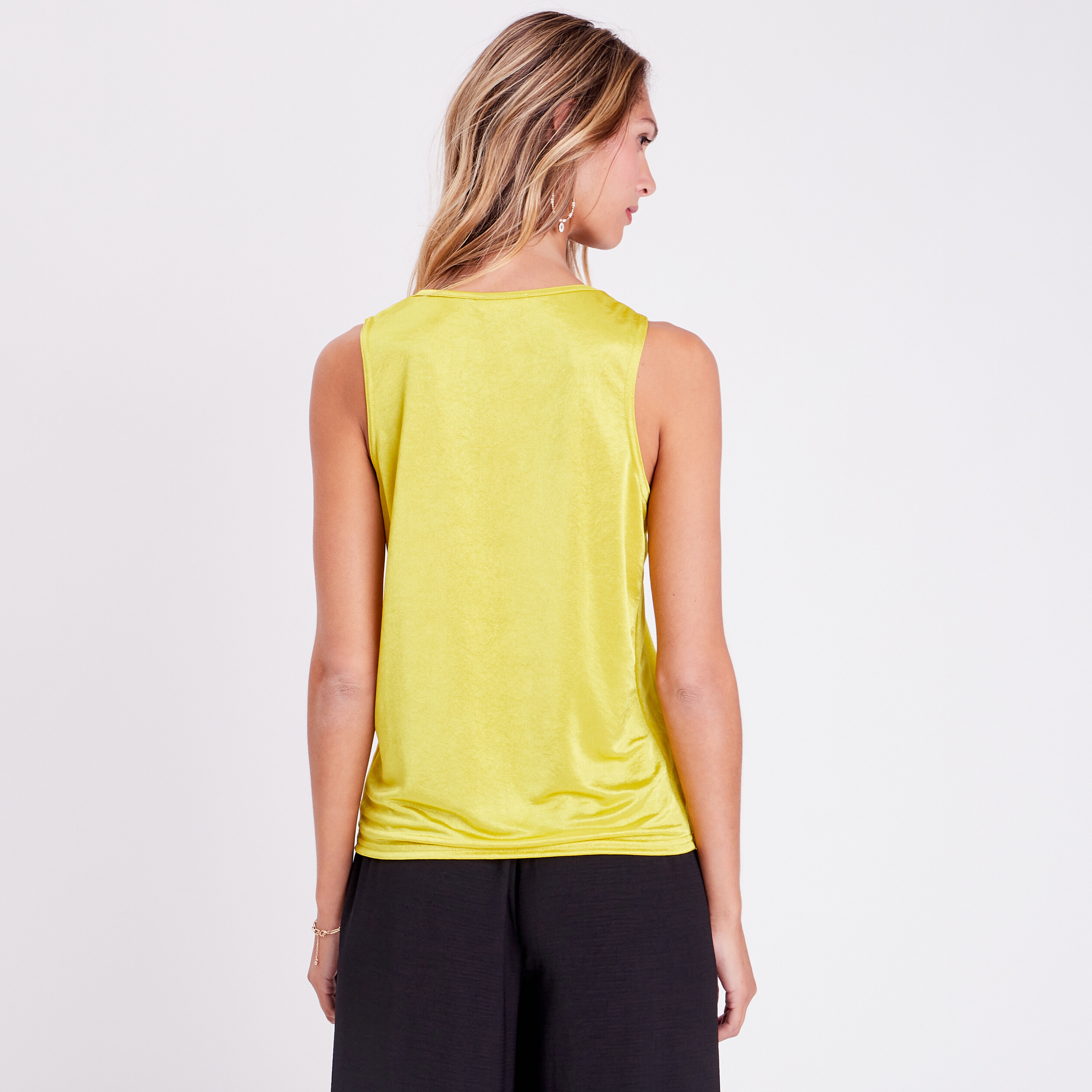 Blouse Sans Manches Esprit Imprimé Vert Bleu - Taille 44 - Occasion Très Bon état - Décontracté