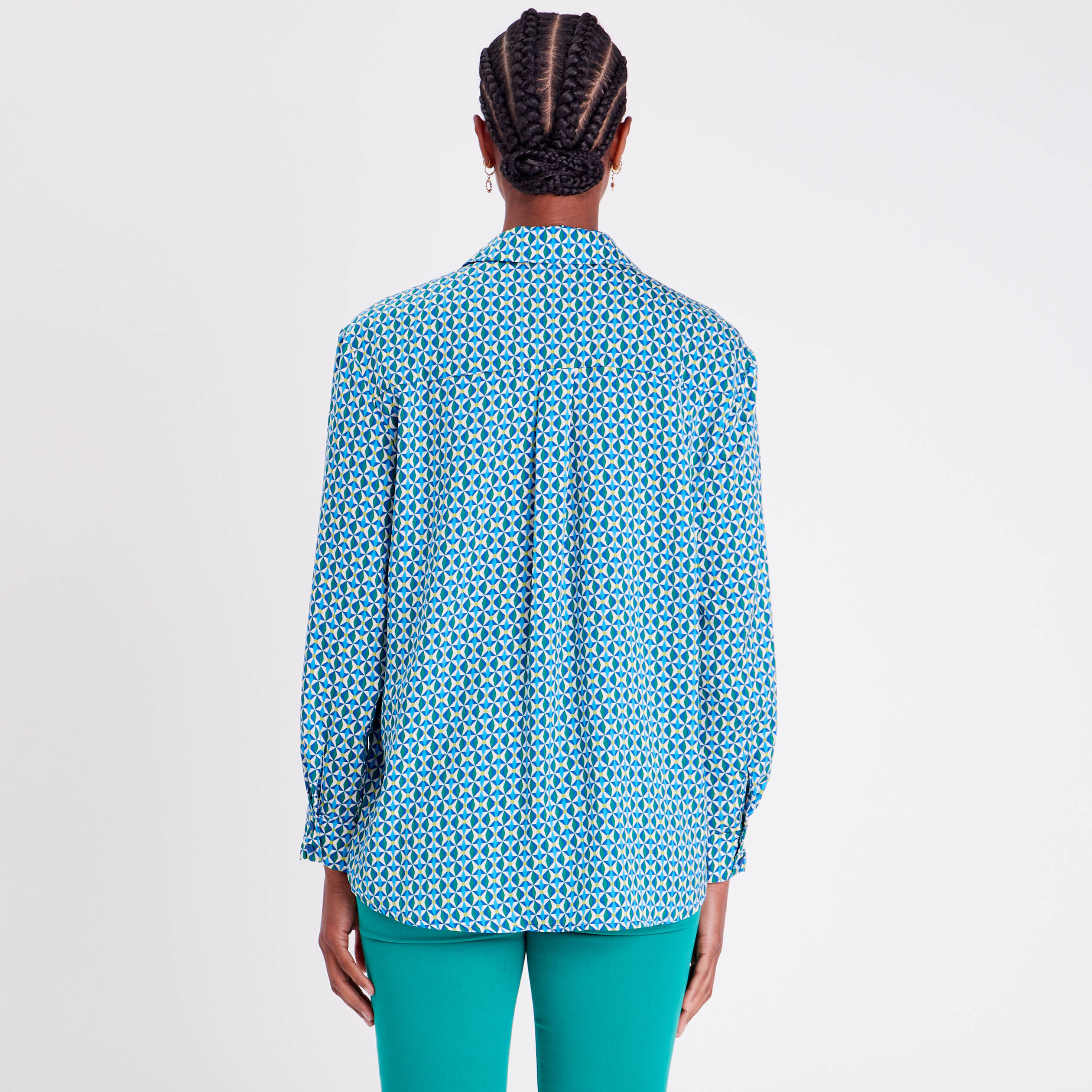 Chemise Sans Couture Manches Longues Kennedy - Bleu Marine Classique - Femme - TKEQ