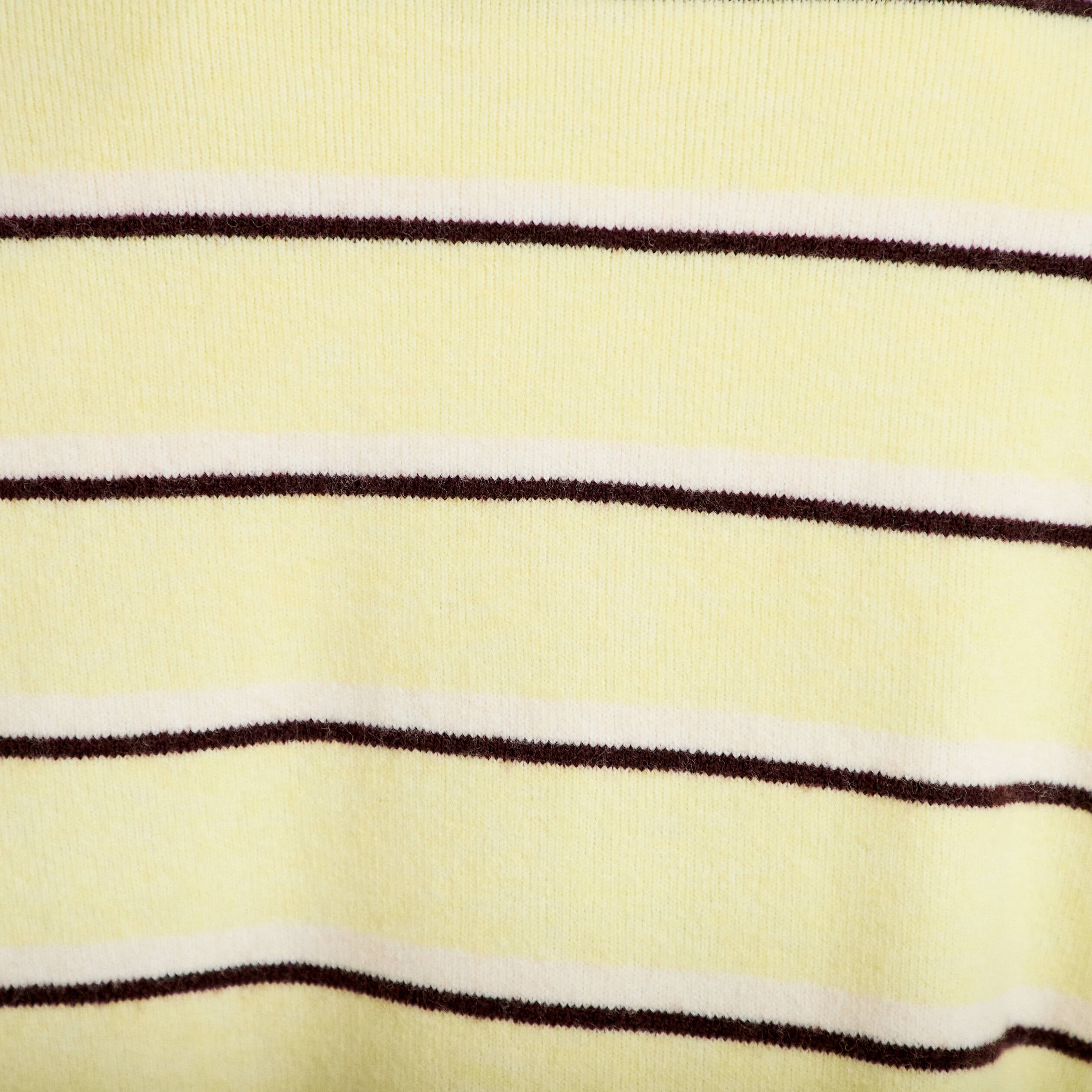 Polo manches longues col chemise jaune clair femme