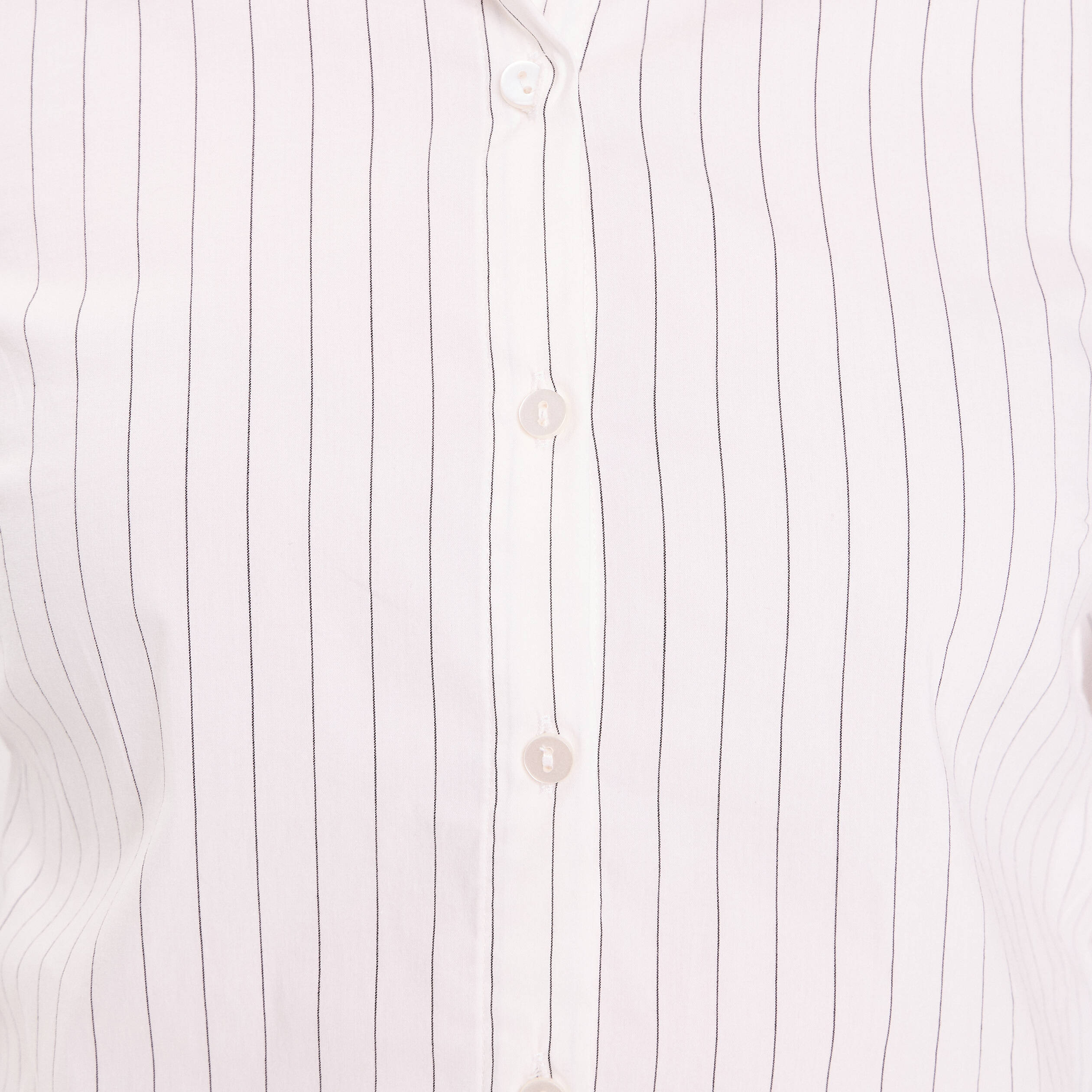 Chemise cintr&eacute;e manches longues blanc femme