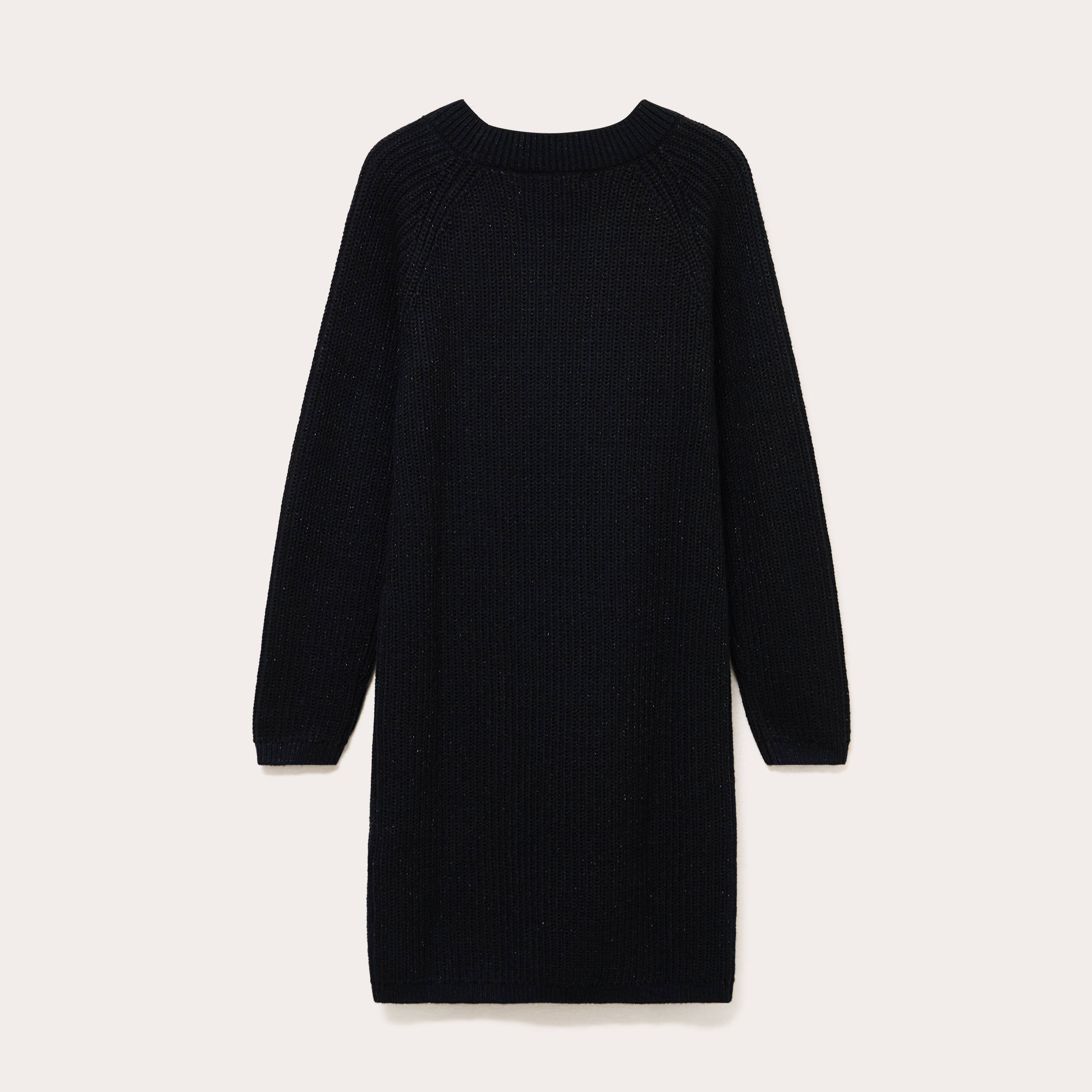 Robe pull d&eacute;tails de boutons noir femme