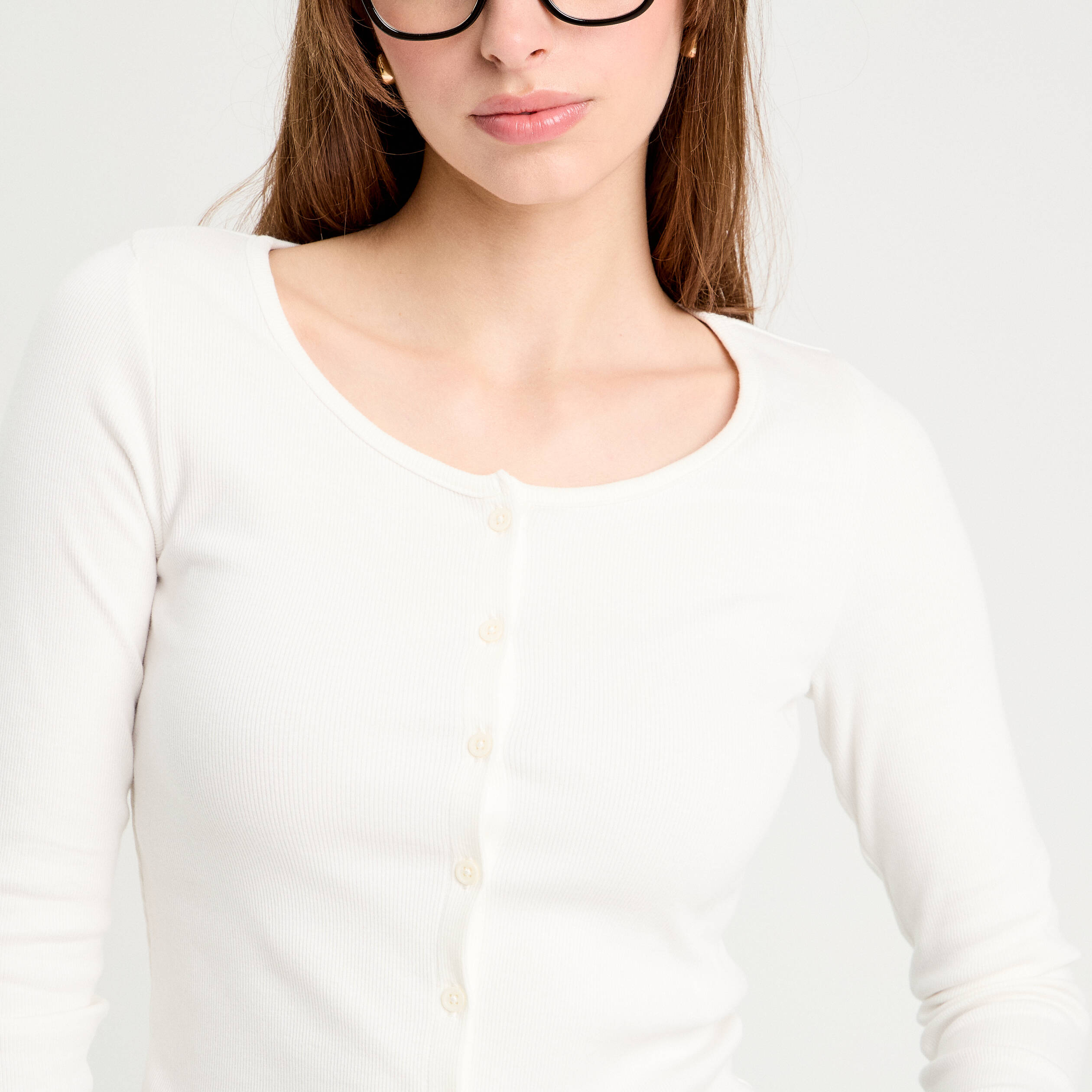 gilet manches longues cotele ecru femme Gilet manches longues côtelé ecru femme