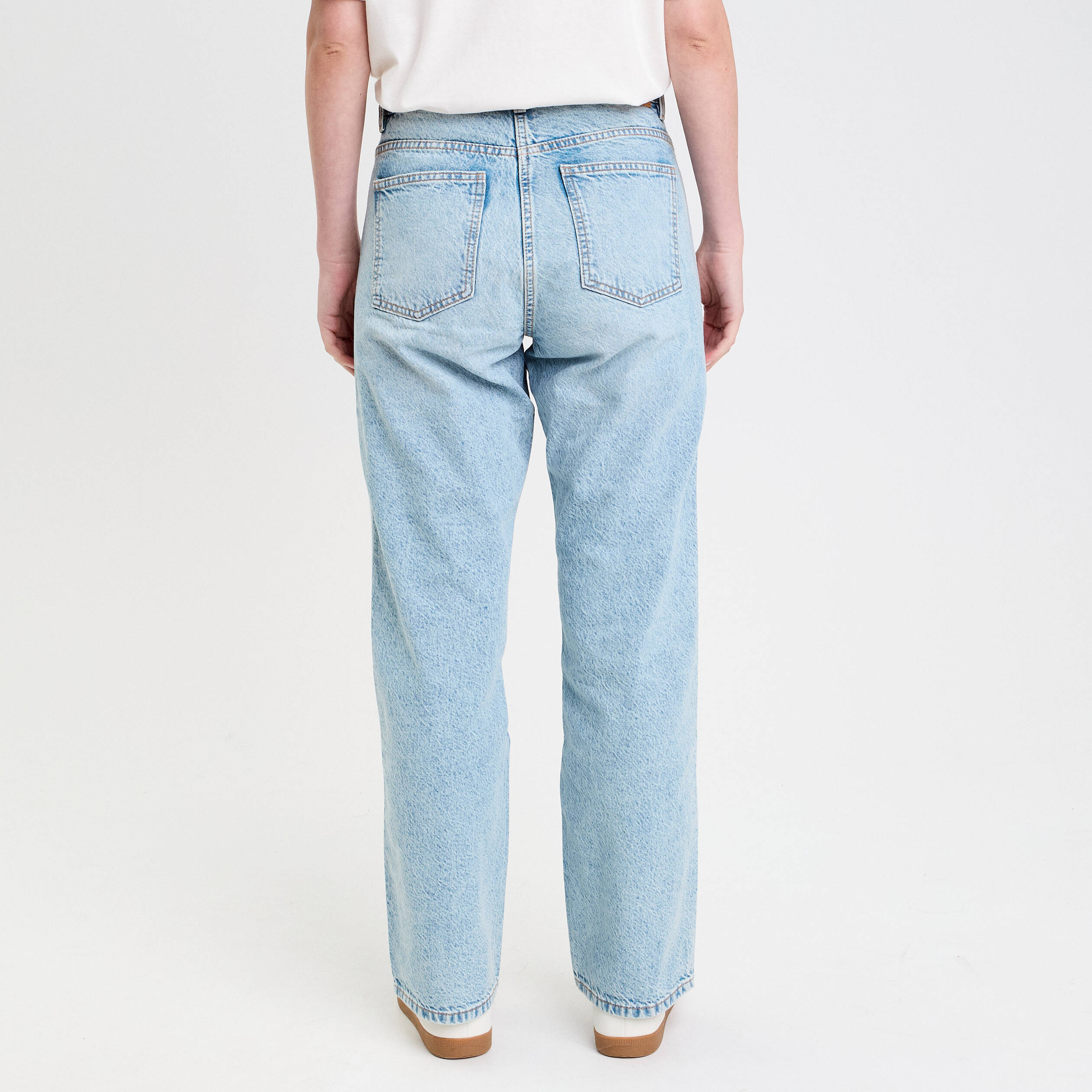Jean droit taille standard denim triple stone femme