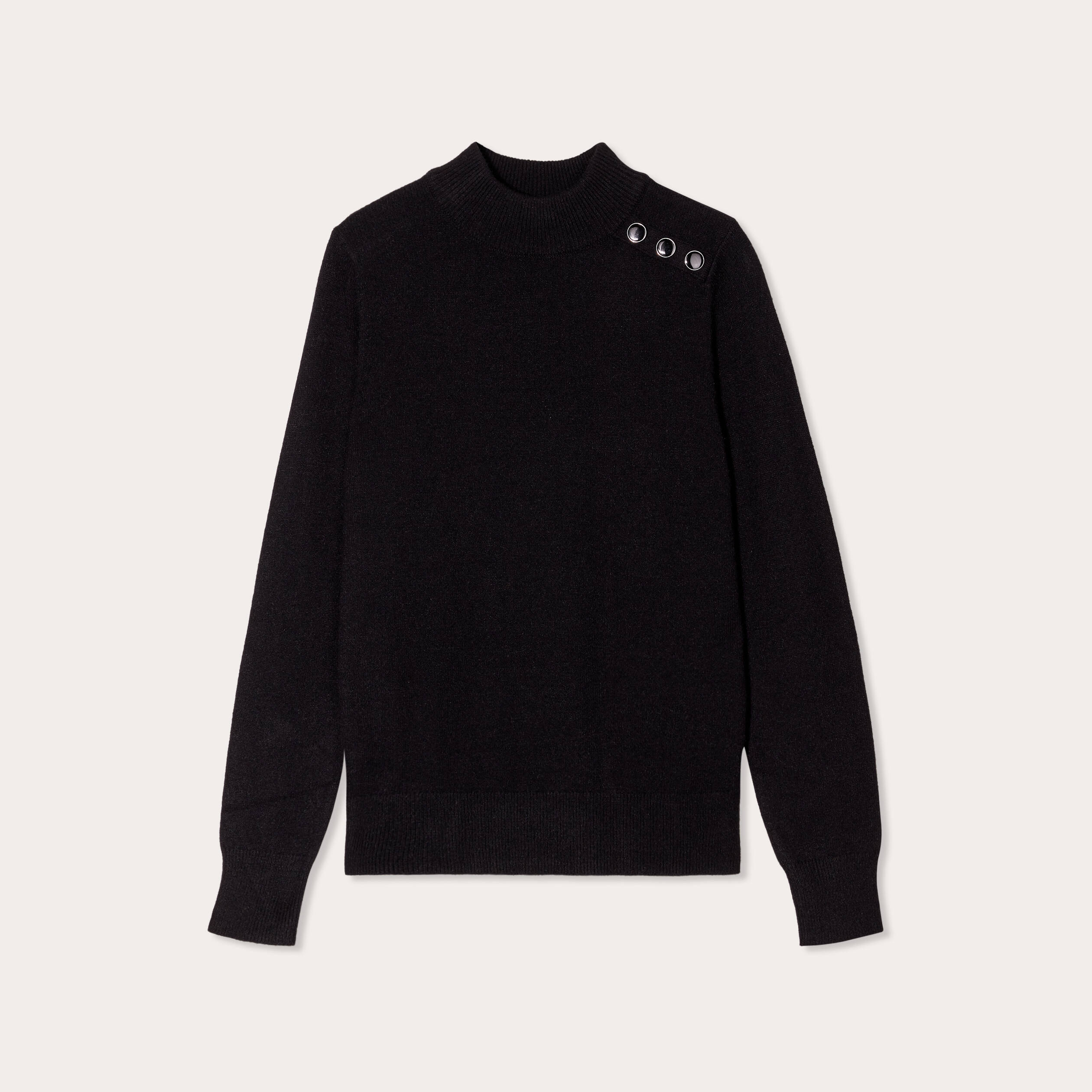 Pull manches longues noir femme