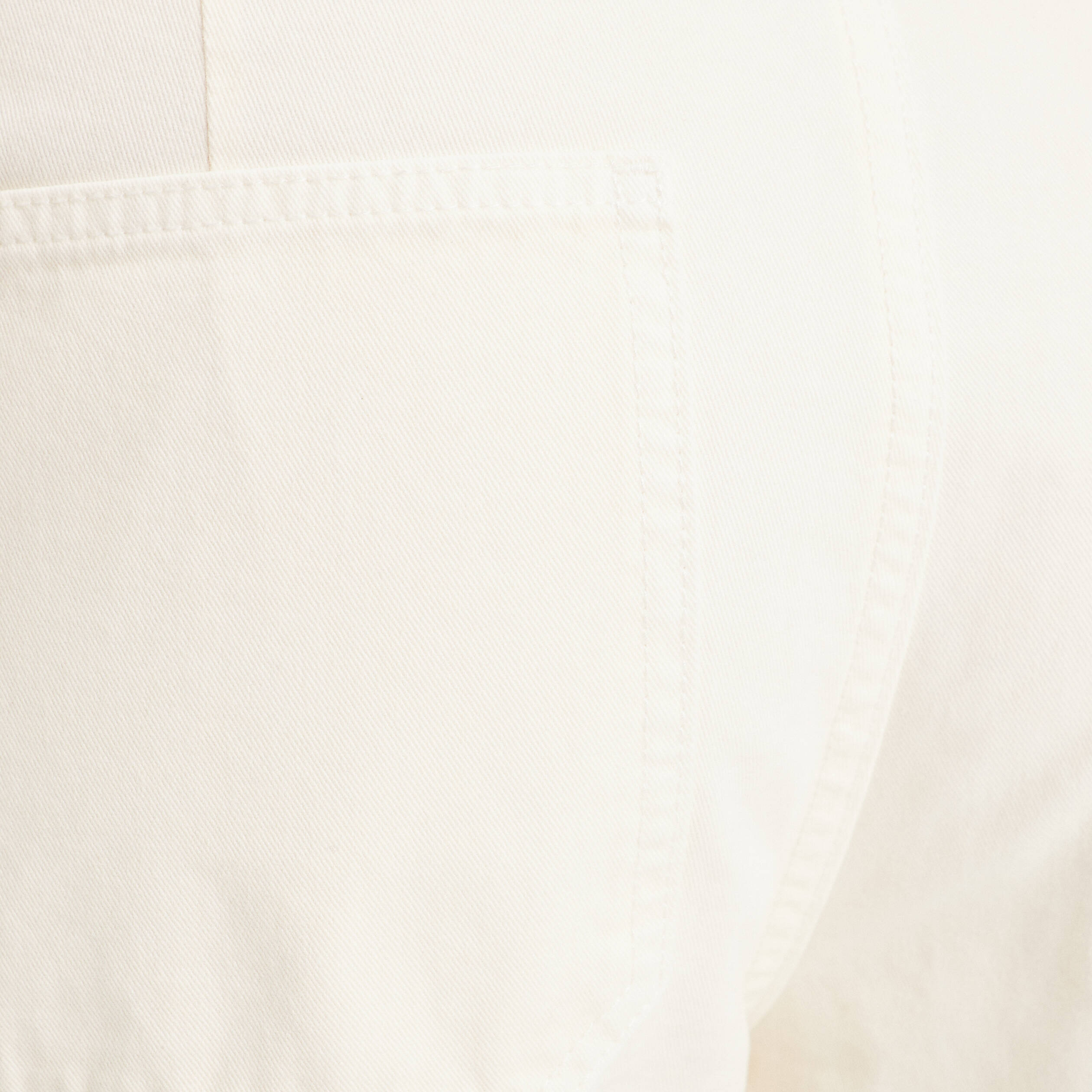 Pantalon large cargo ecru femme