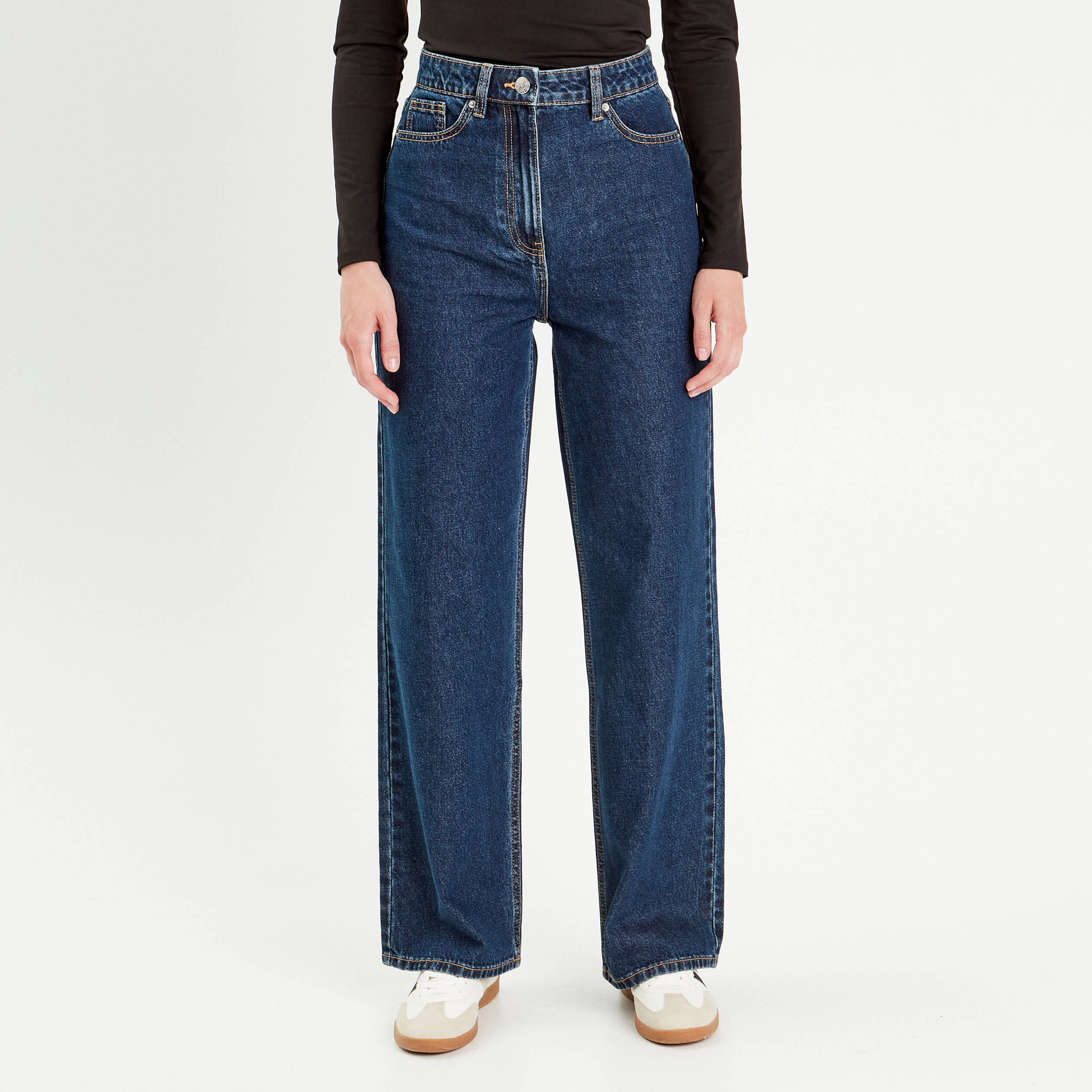 Jean oversize taille haute best sale