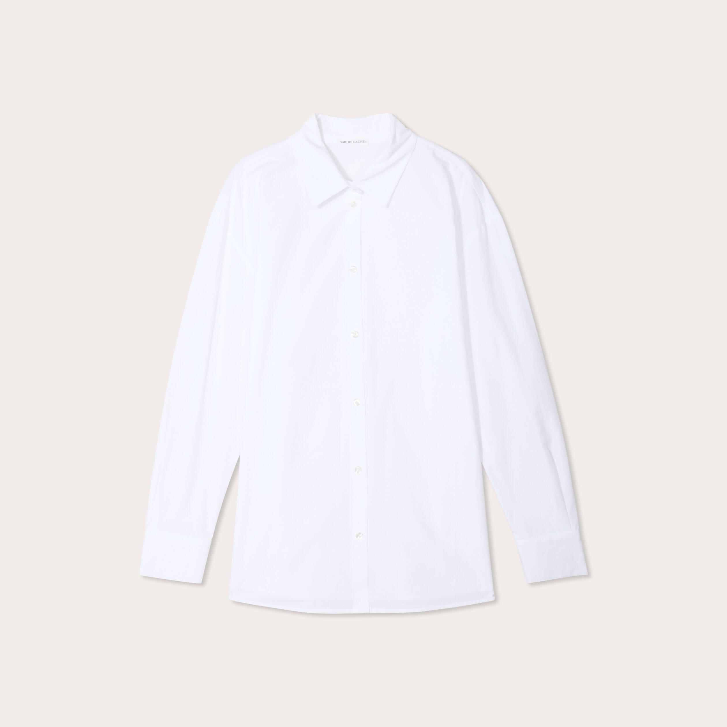 Chemise manches longues blanc femme