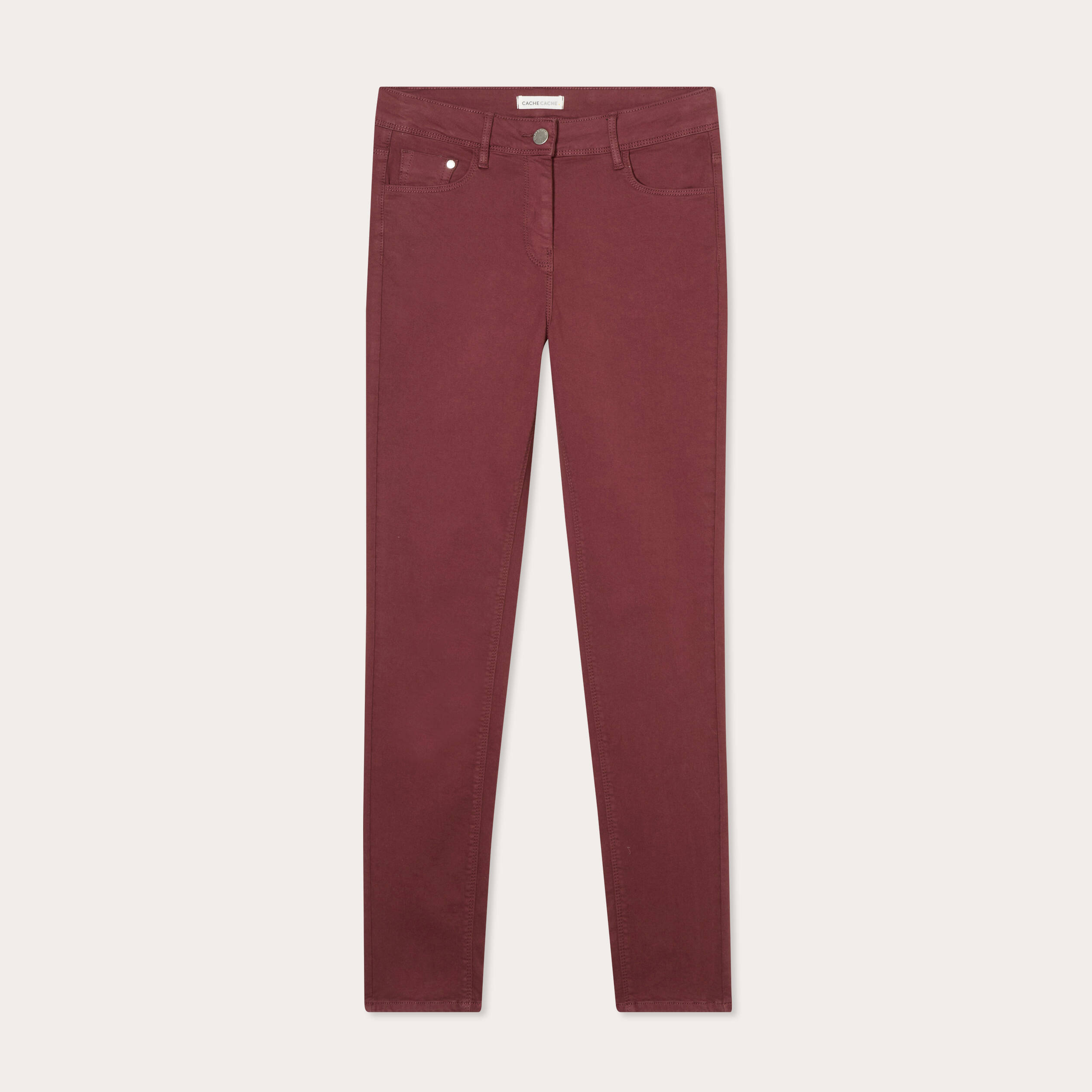 jeans slim 5 poches violet fonce femme Jeans slim 5 poches violet foncé femme