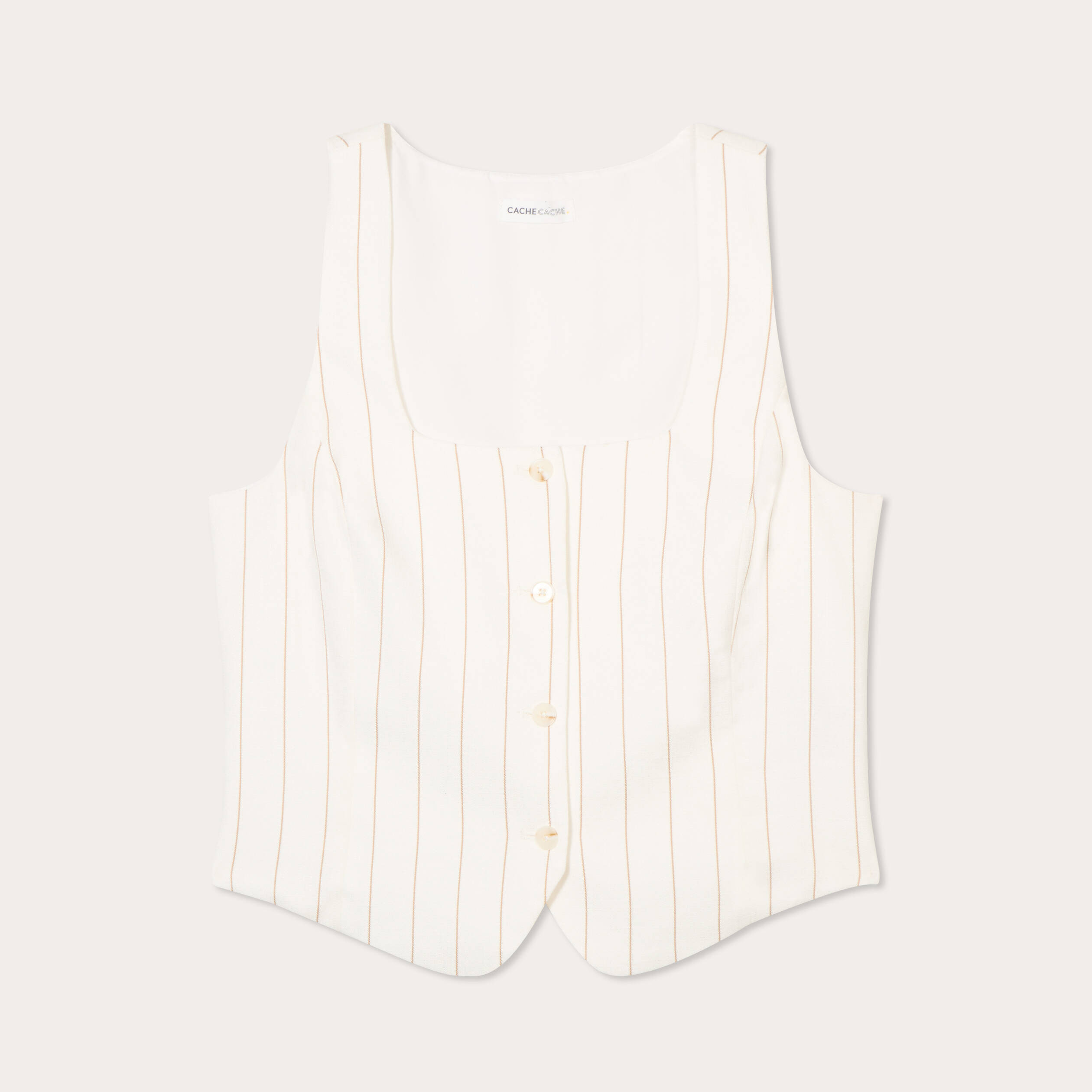 Veston sans manches blanc femme
