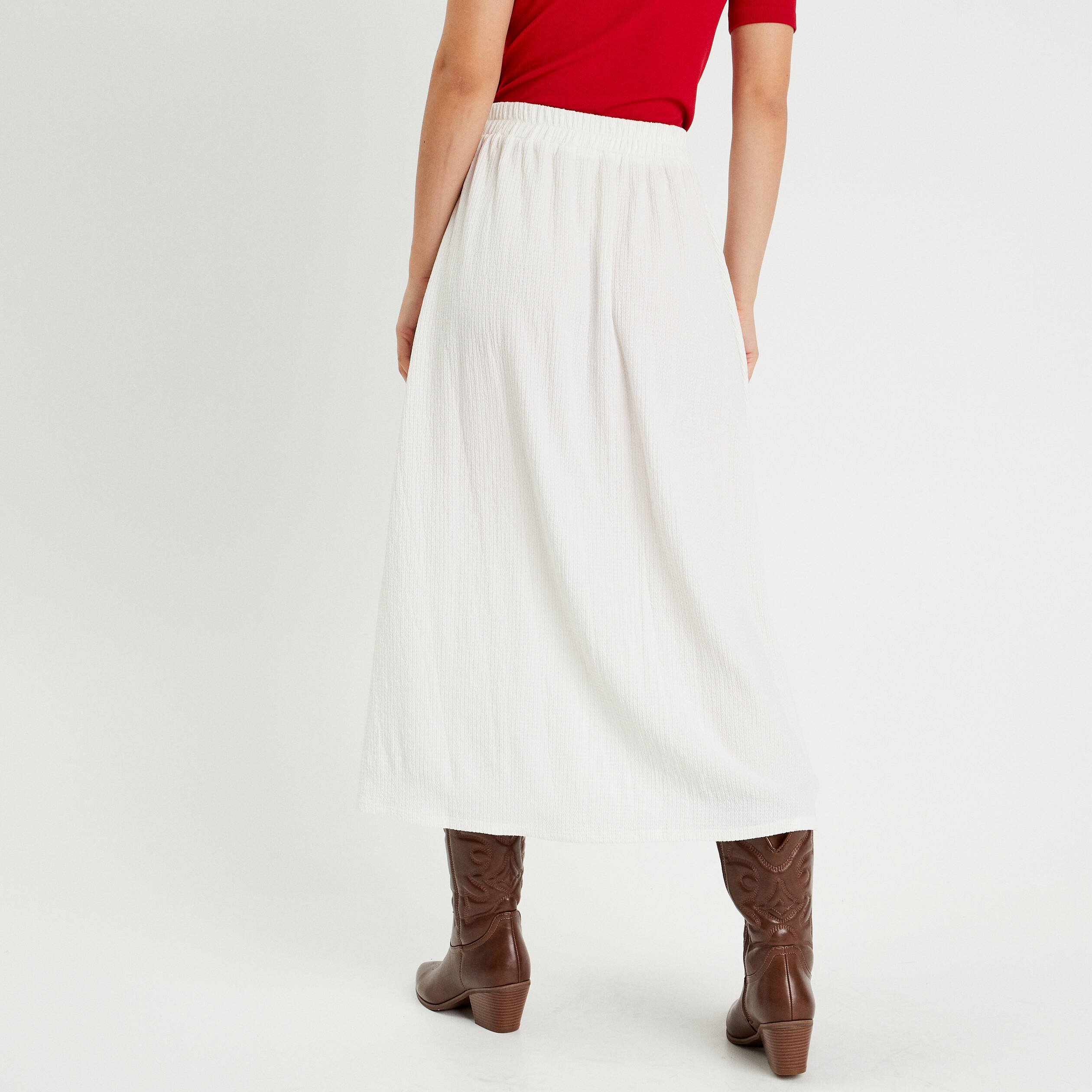 Jupe longue boutons devant best sale