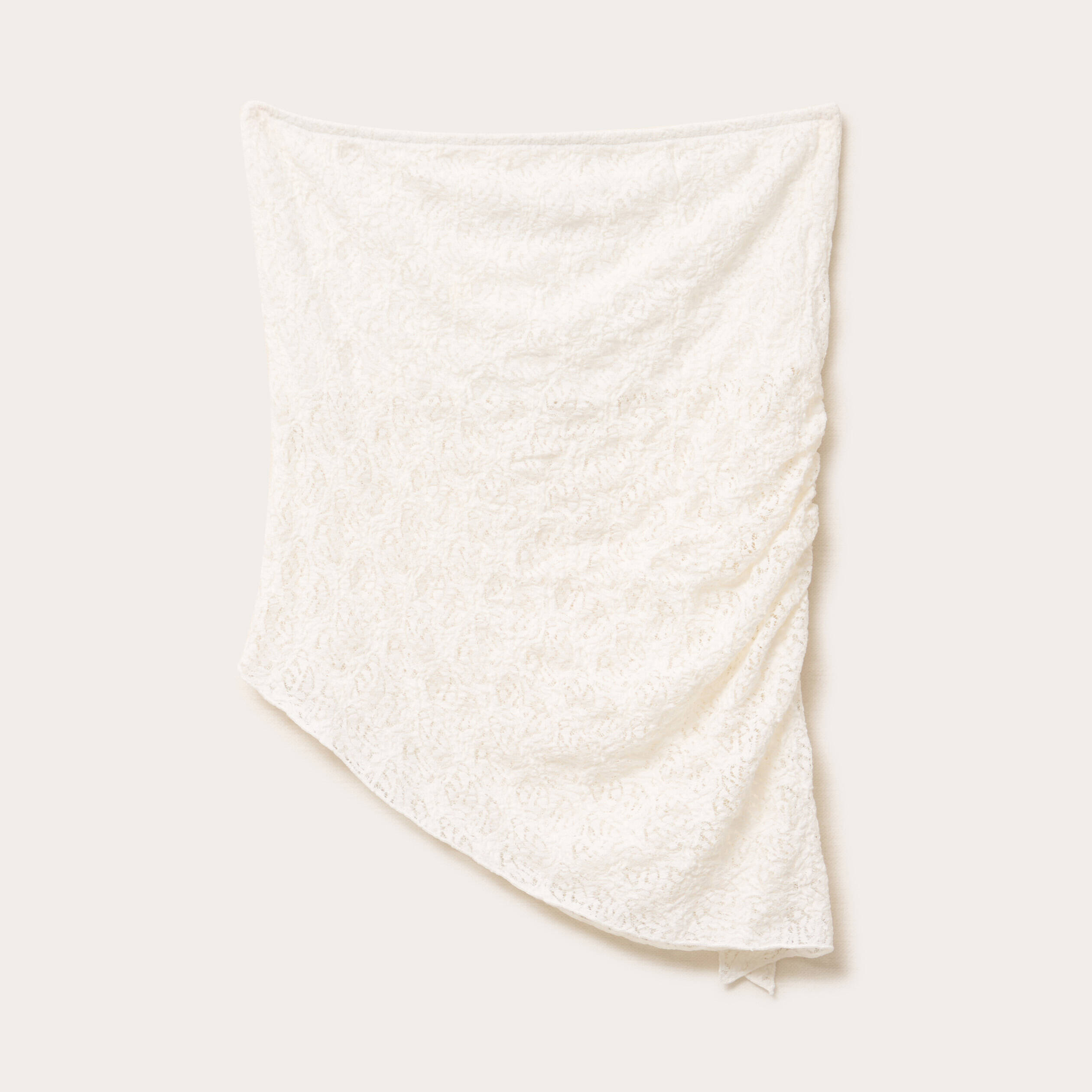 Bandeau ajusté sans manches dentelle ecru femme