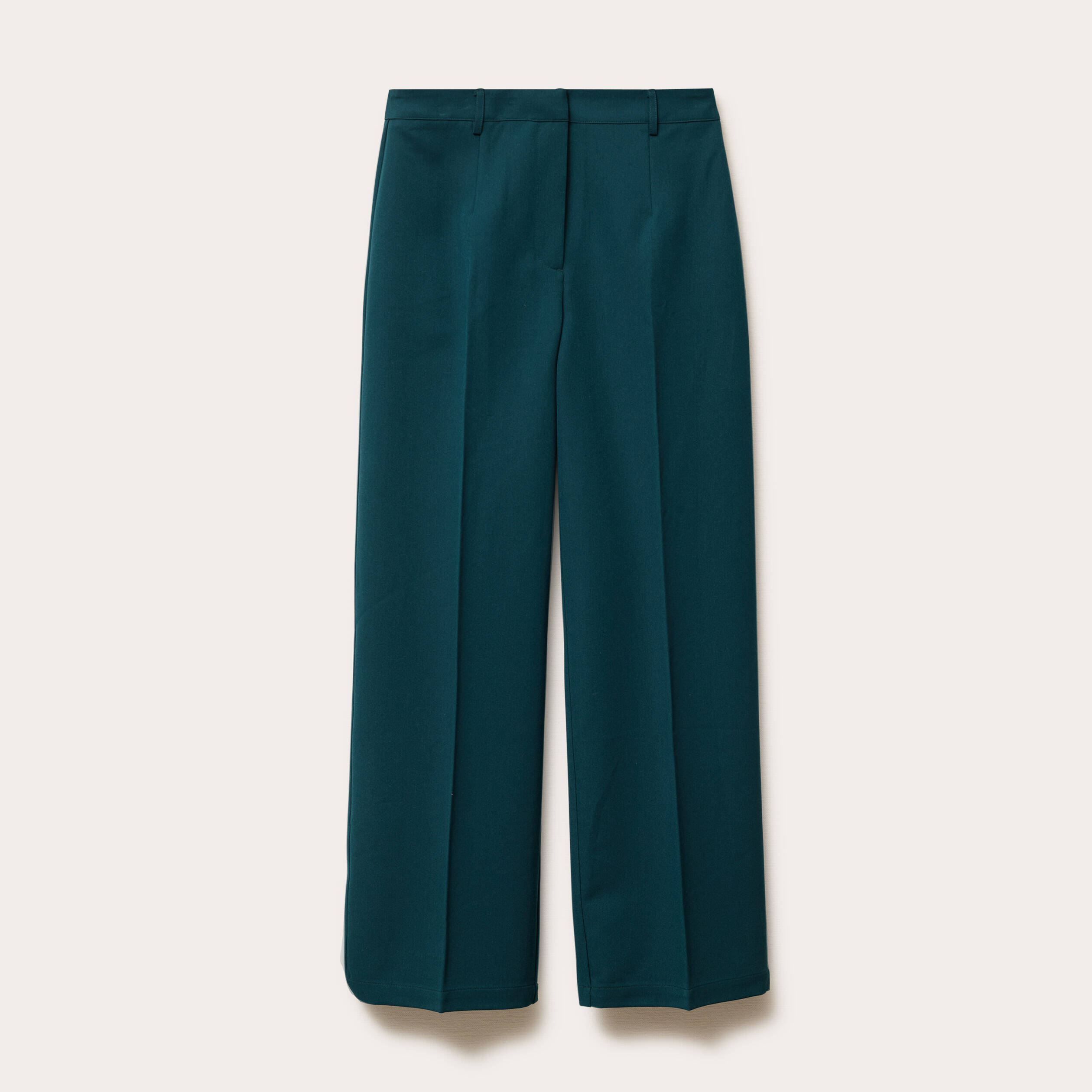 Pantalon bootcut taille haute vert fonc&eacute; femme