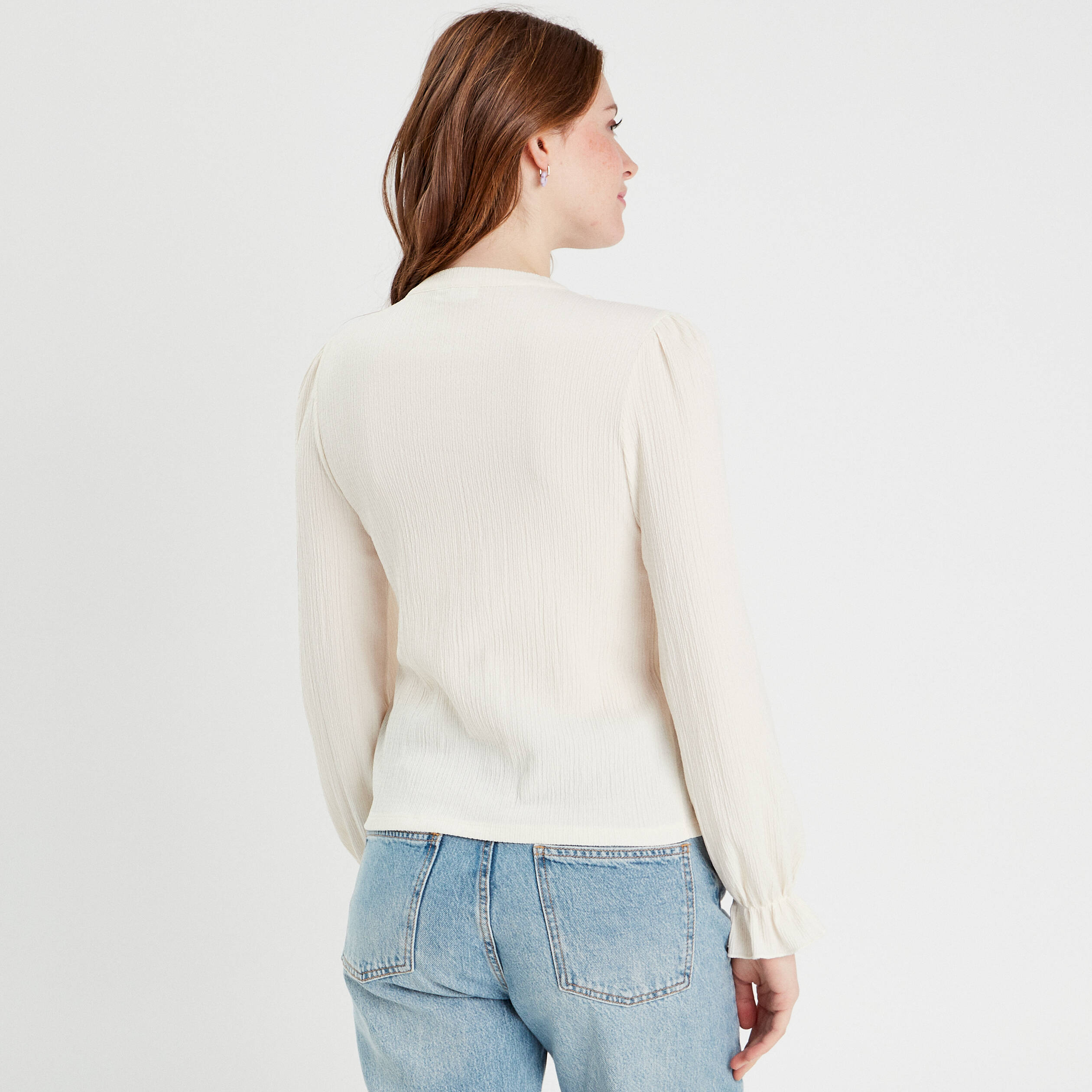 blouse manches longues ecru femme Blouse manches longues ecru femme