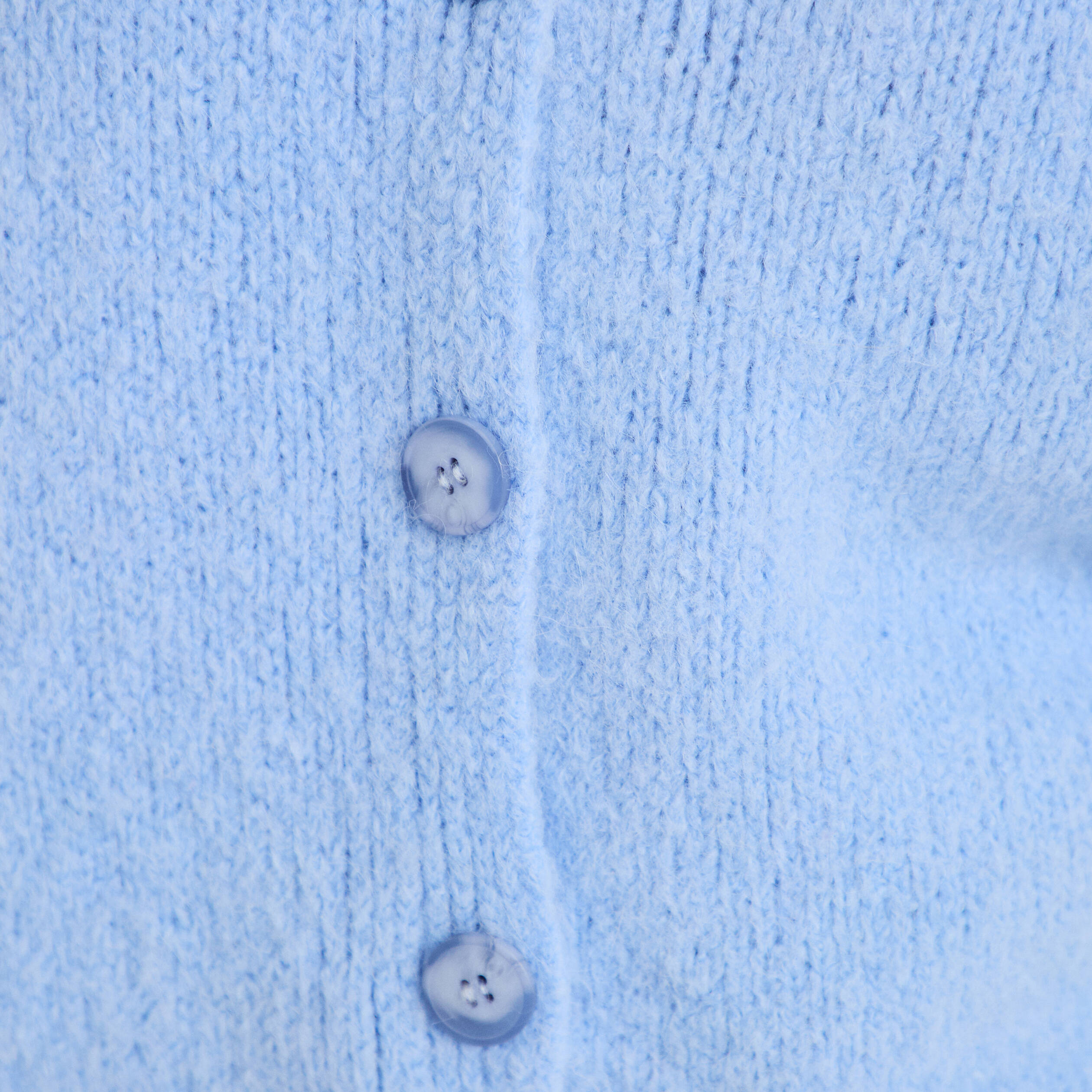 Gilet ample col v manches 3/4 bleu ciel femme