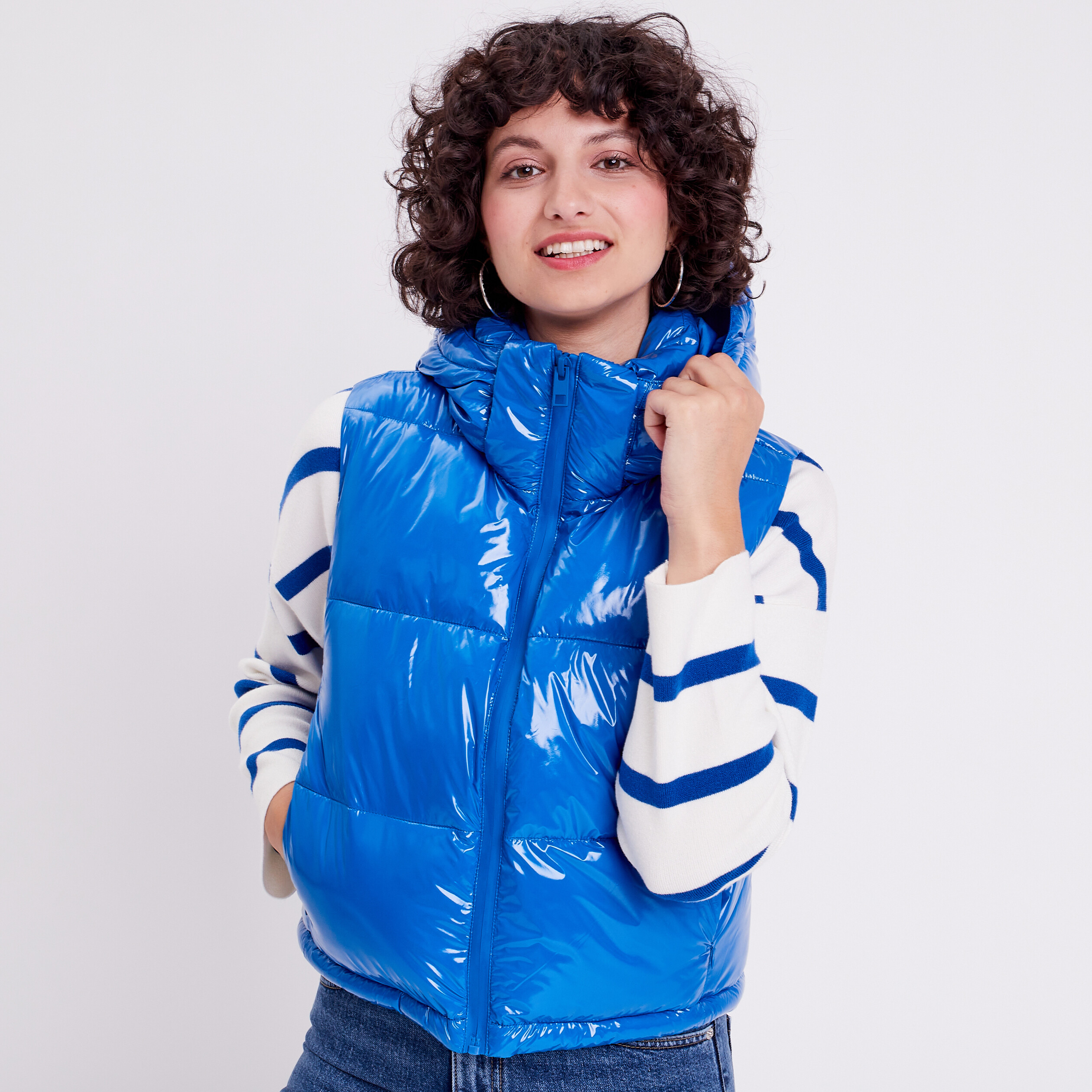 Doudoune sans manche cheap femme bleu
