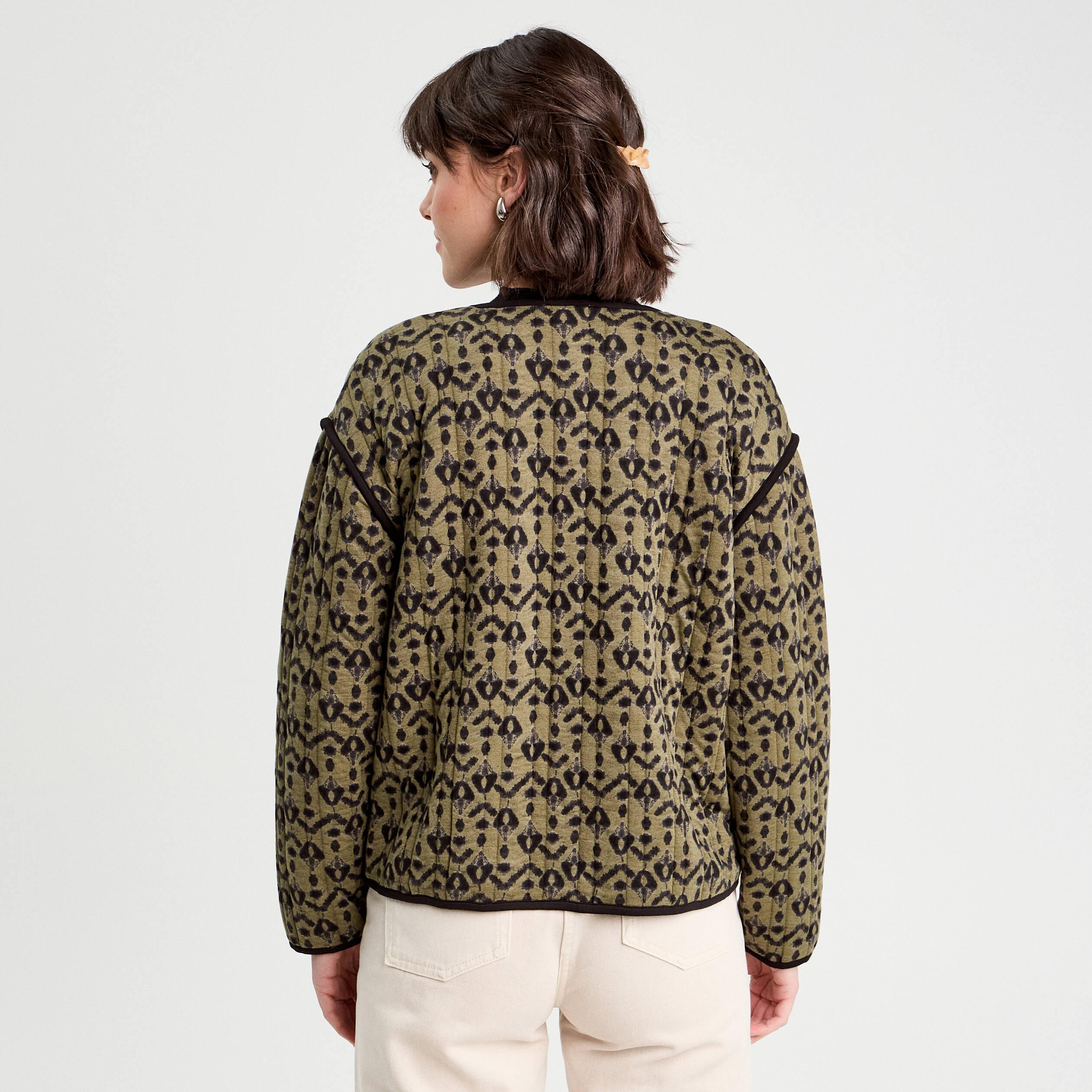 Veste matelass&eacute;e vert femme