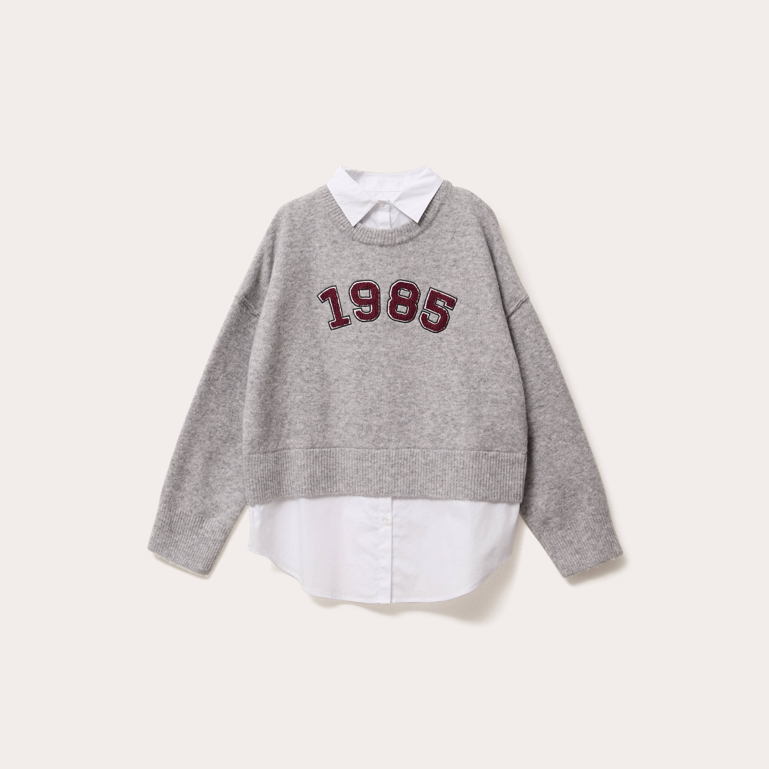 Strenesse Bleu Femme Pull Tricoté Jumper Top Taille 34 Gris