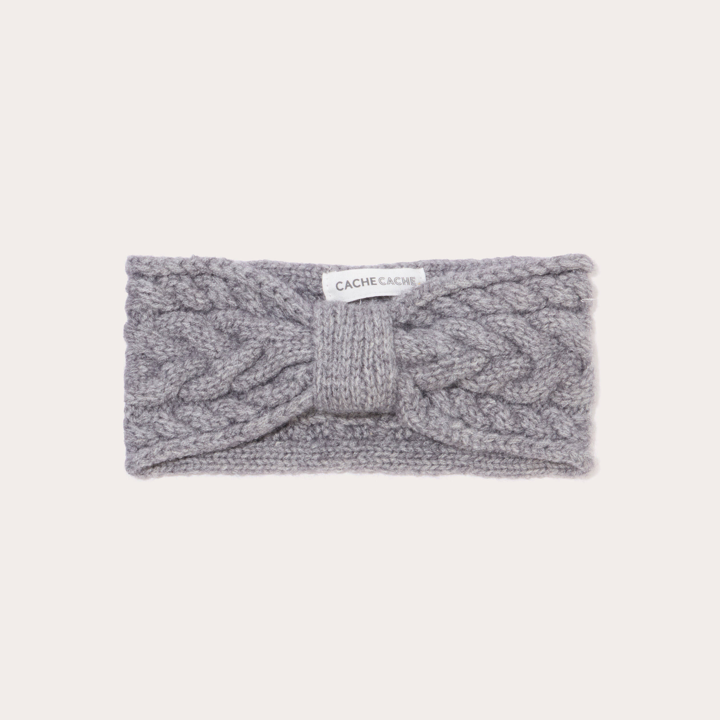 Bandeau torsad&eacute; gris fonc&eacute; femme