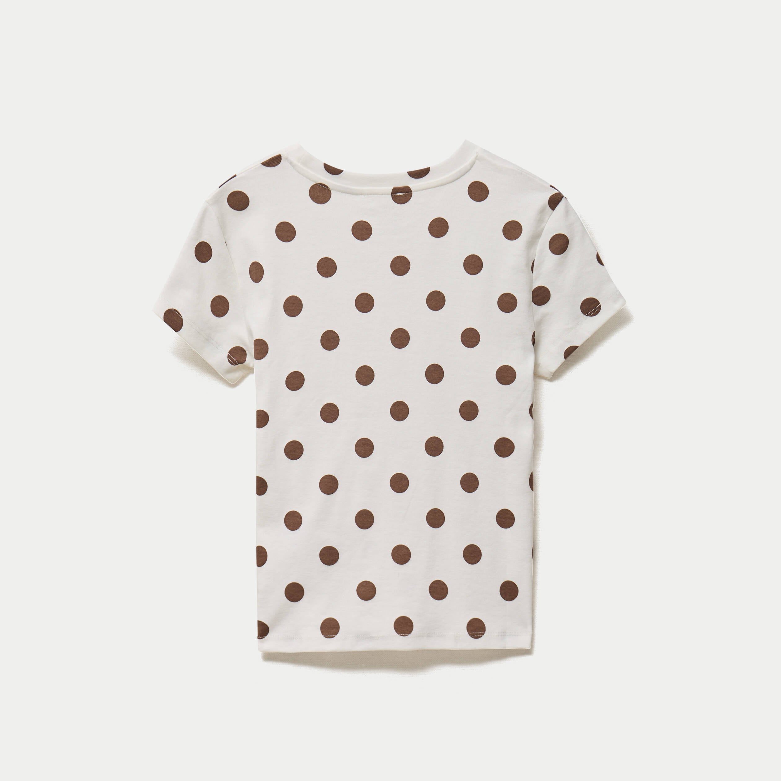 Top ajust&eacute; col rond manches courtes blanc femme