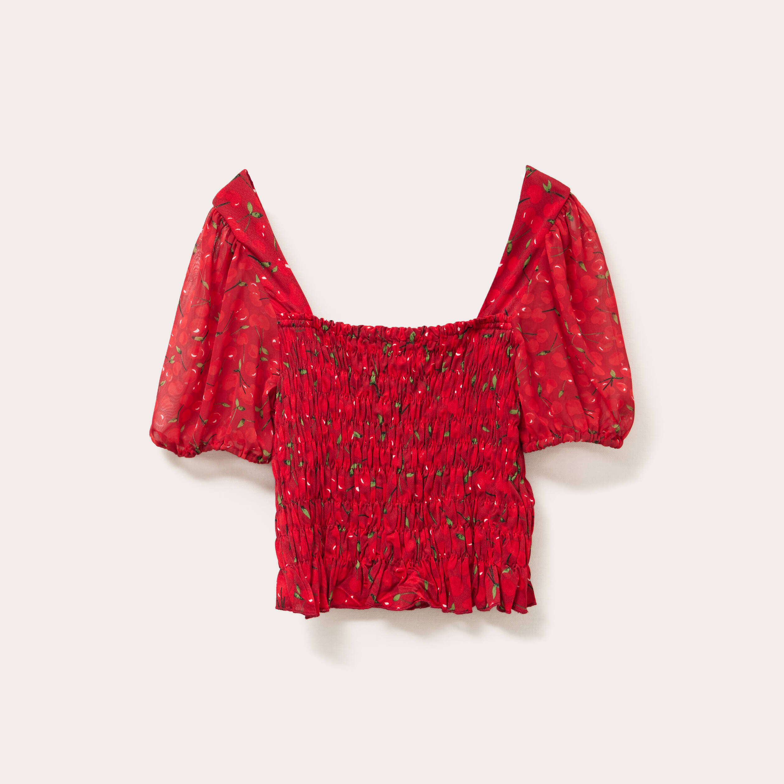 blouse manches courtes smockee blanc femme Blouse manches courtes smockée blanc femme