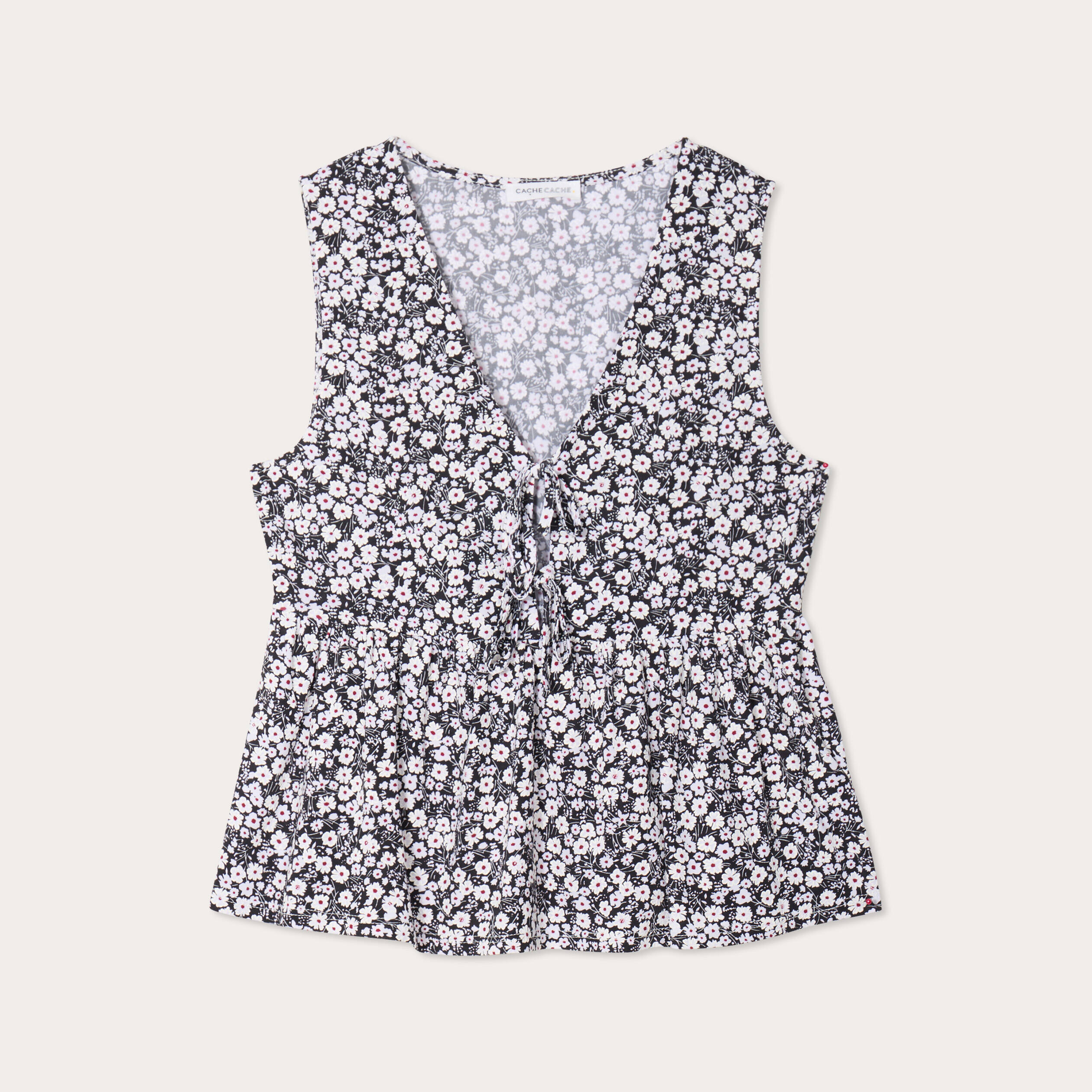 Blouse nou&eacute;e noir femme