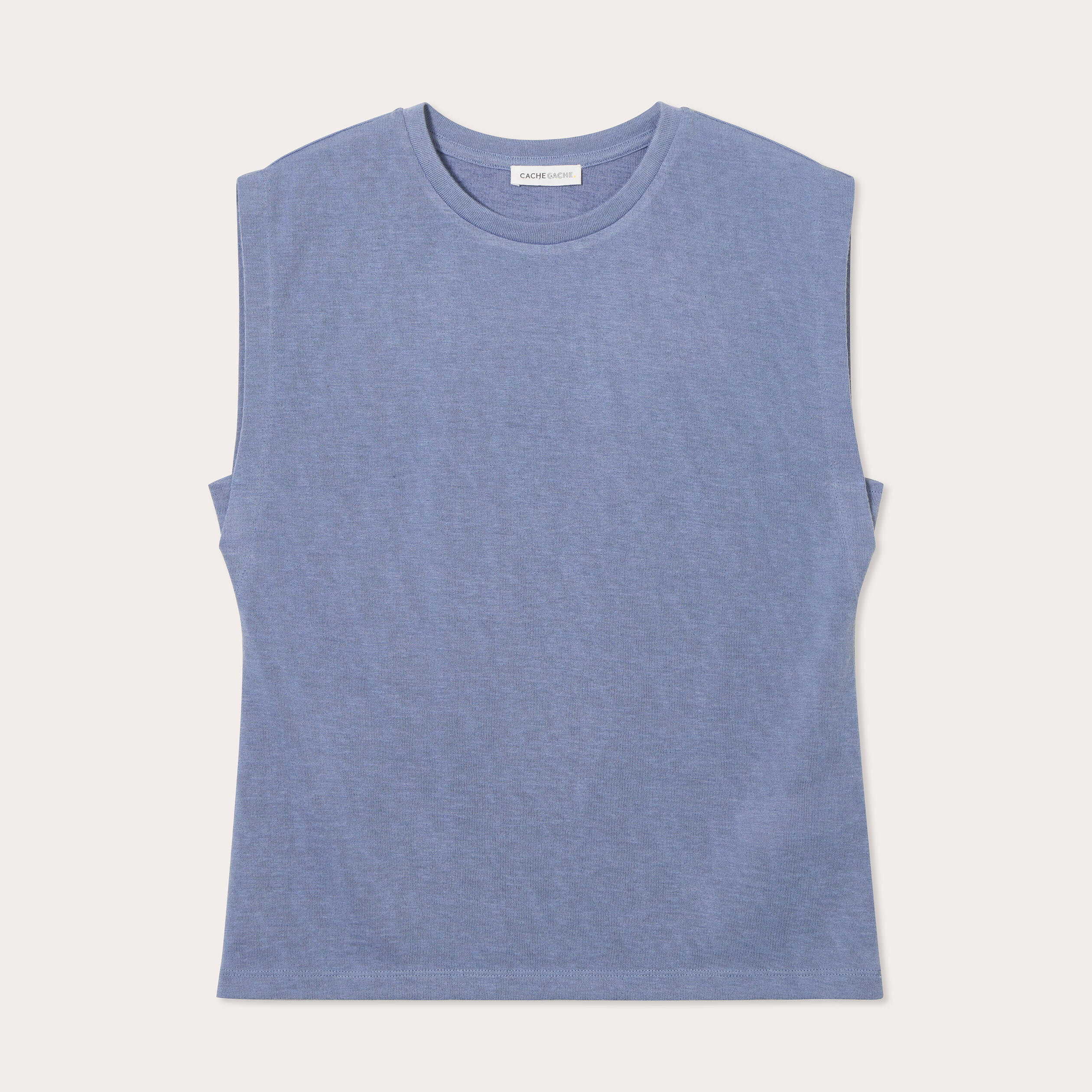 debardeur sans manches bleu gris femme Débardeur sans manches bleu gris femme
