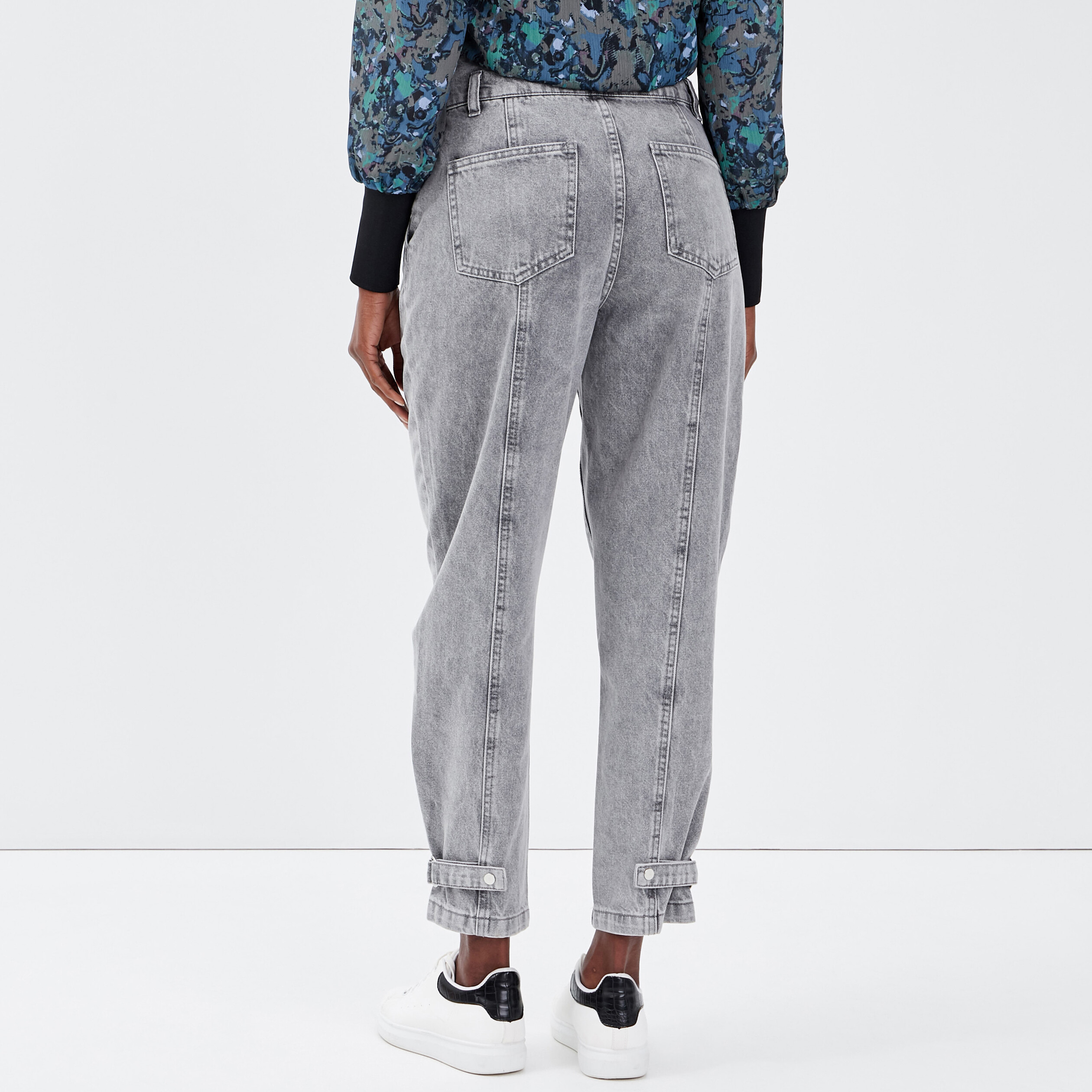 Jean gris online anthracite femme