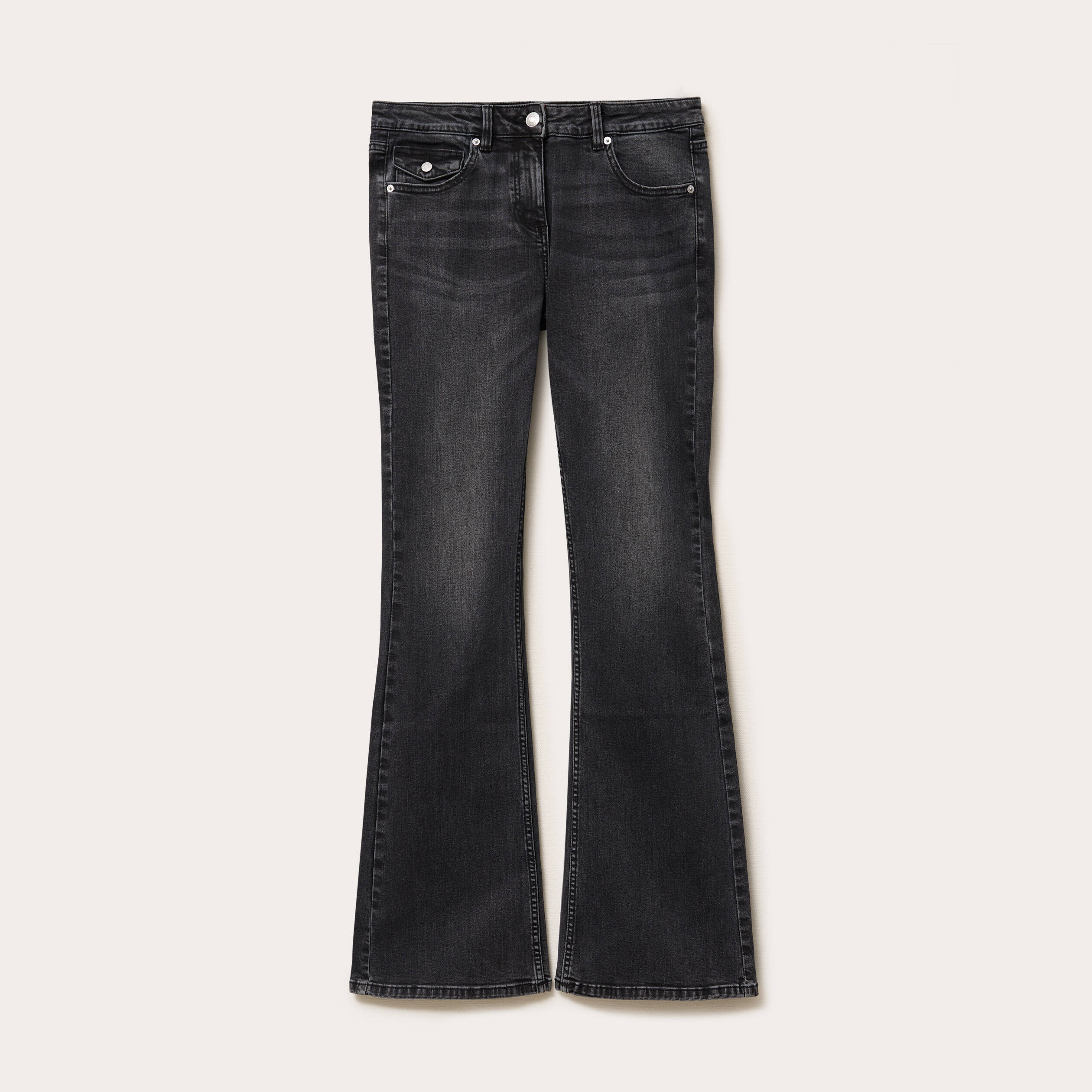 jean flare taille basse denim noir femme Jean flare taille basse denim noir femme