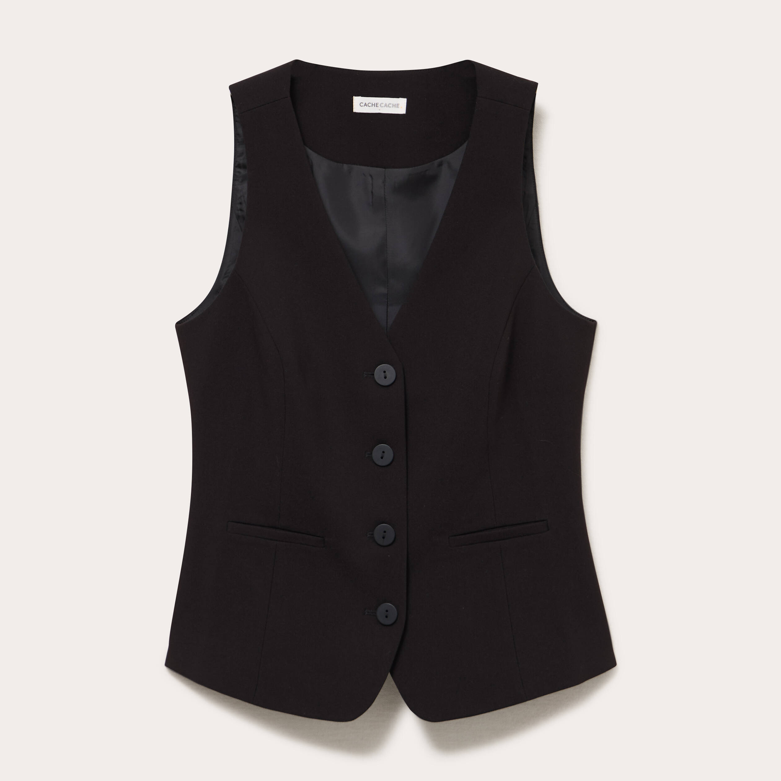 Gilet sans manches noir femme