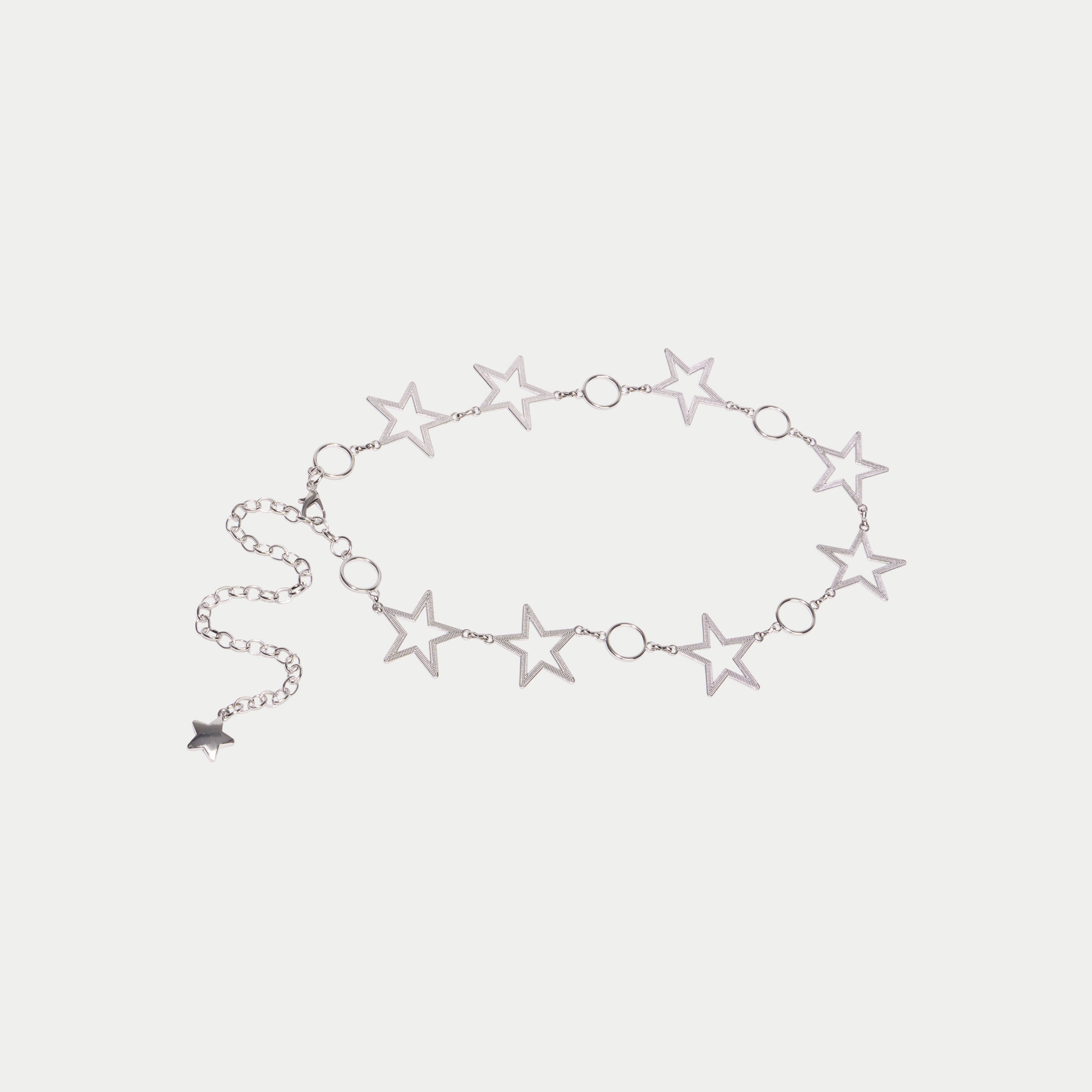 Ceinture fine avec cha&icirc;ne gris argent femme
