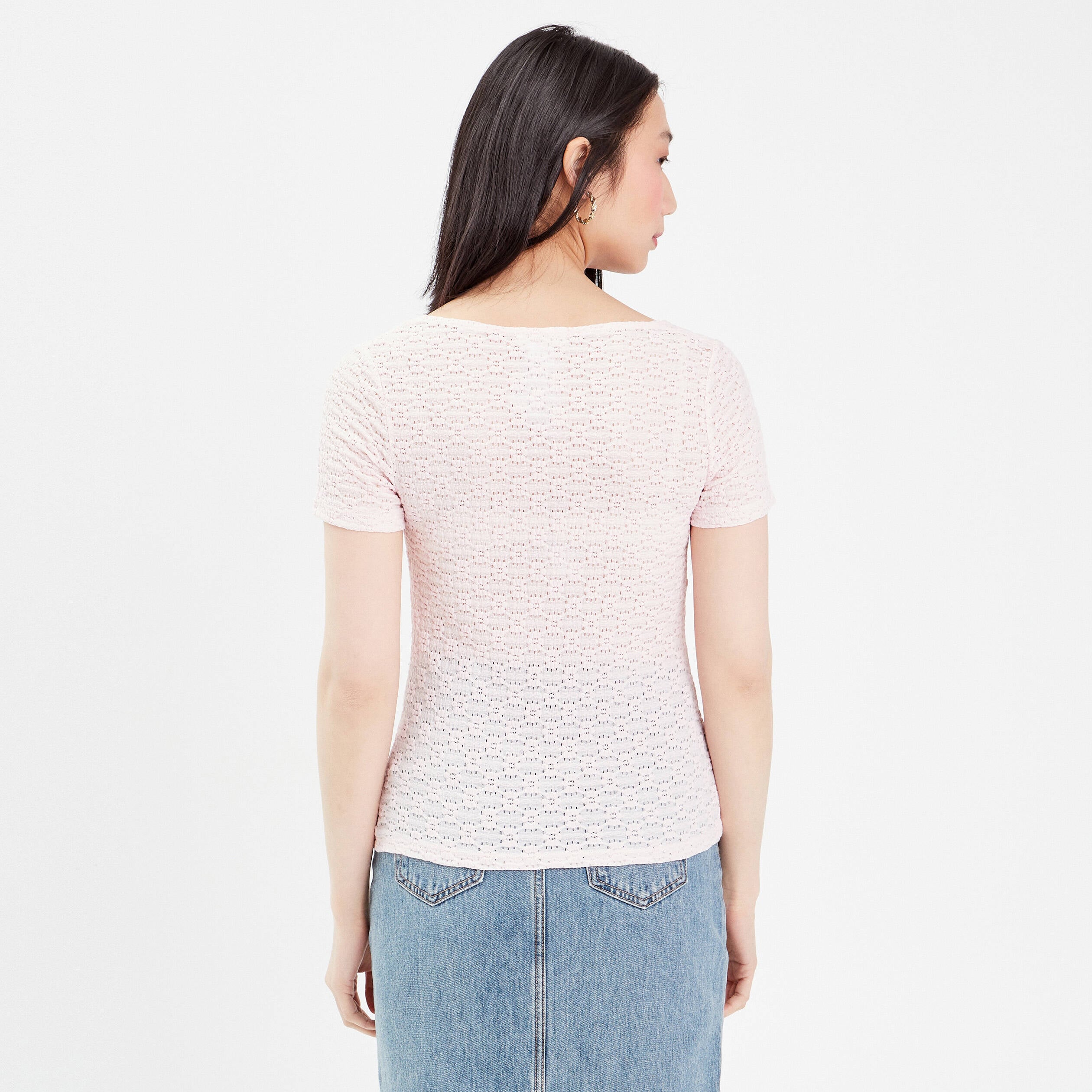 T-shirt manches courtes rose femme