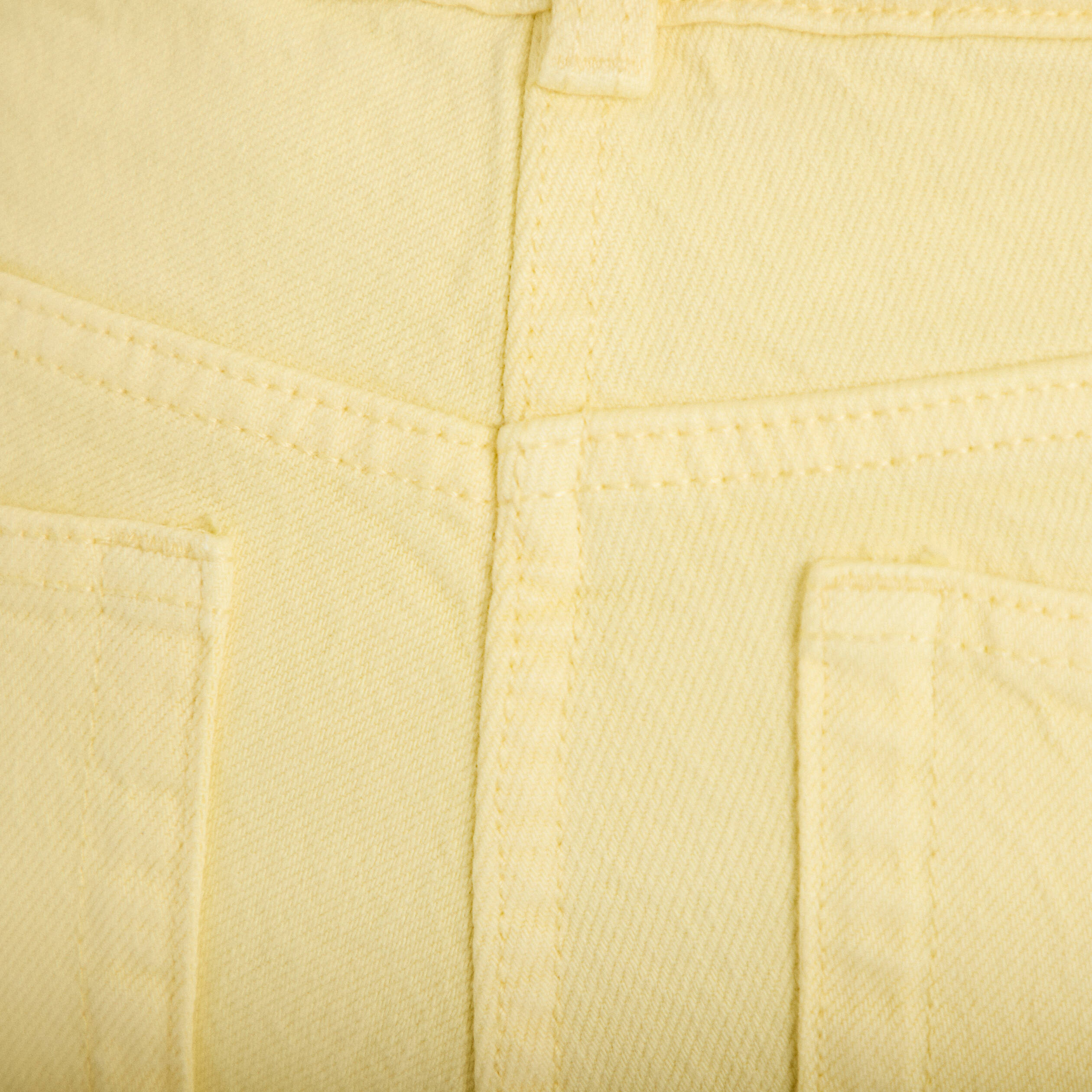 Jean wide leg taille haute jaune pastel femme
