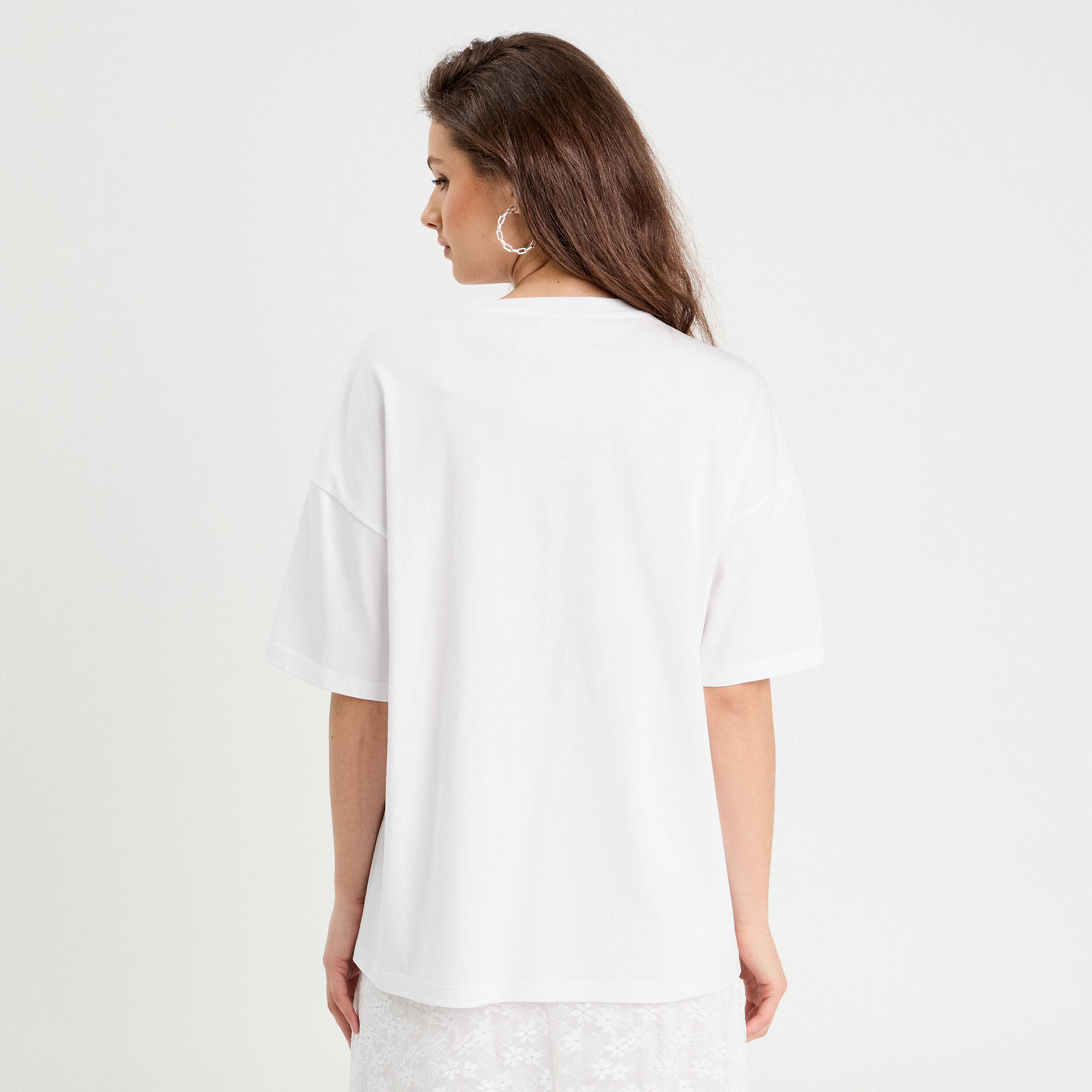T-shirt manches courtes blanc femme