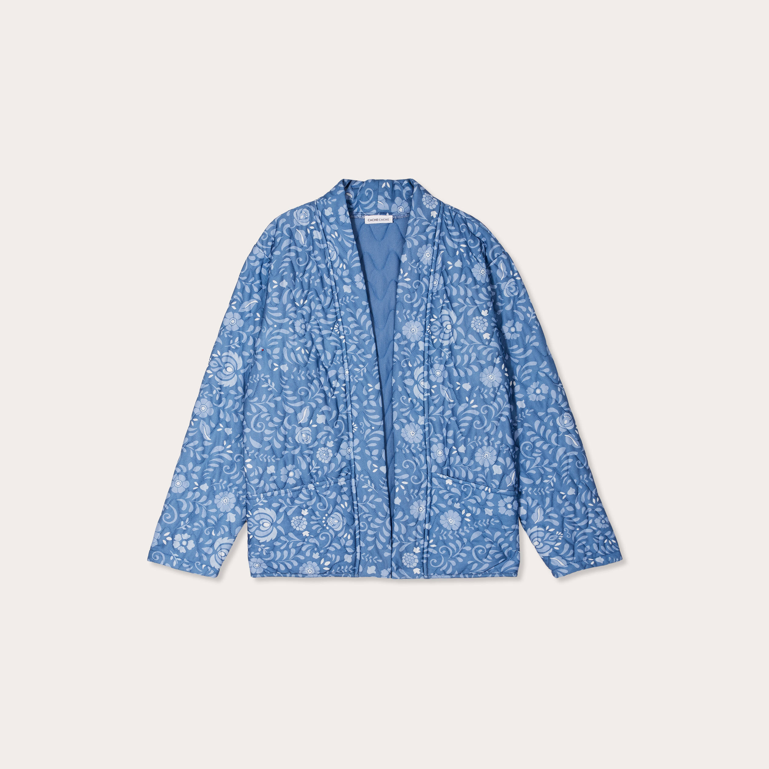 Veste effet matelass?� bleu marine femme | Vibs