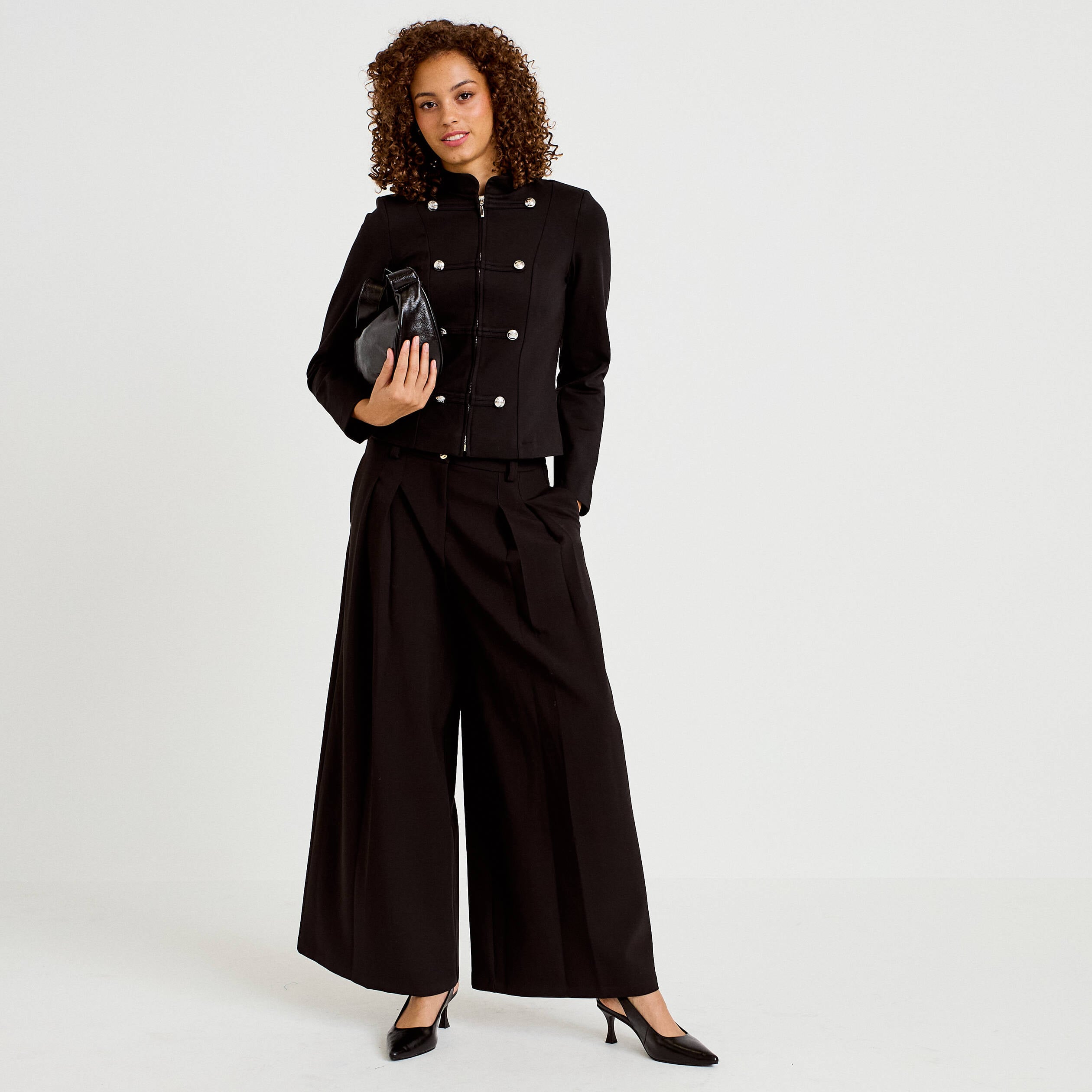 Veste officier noir femme