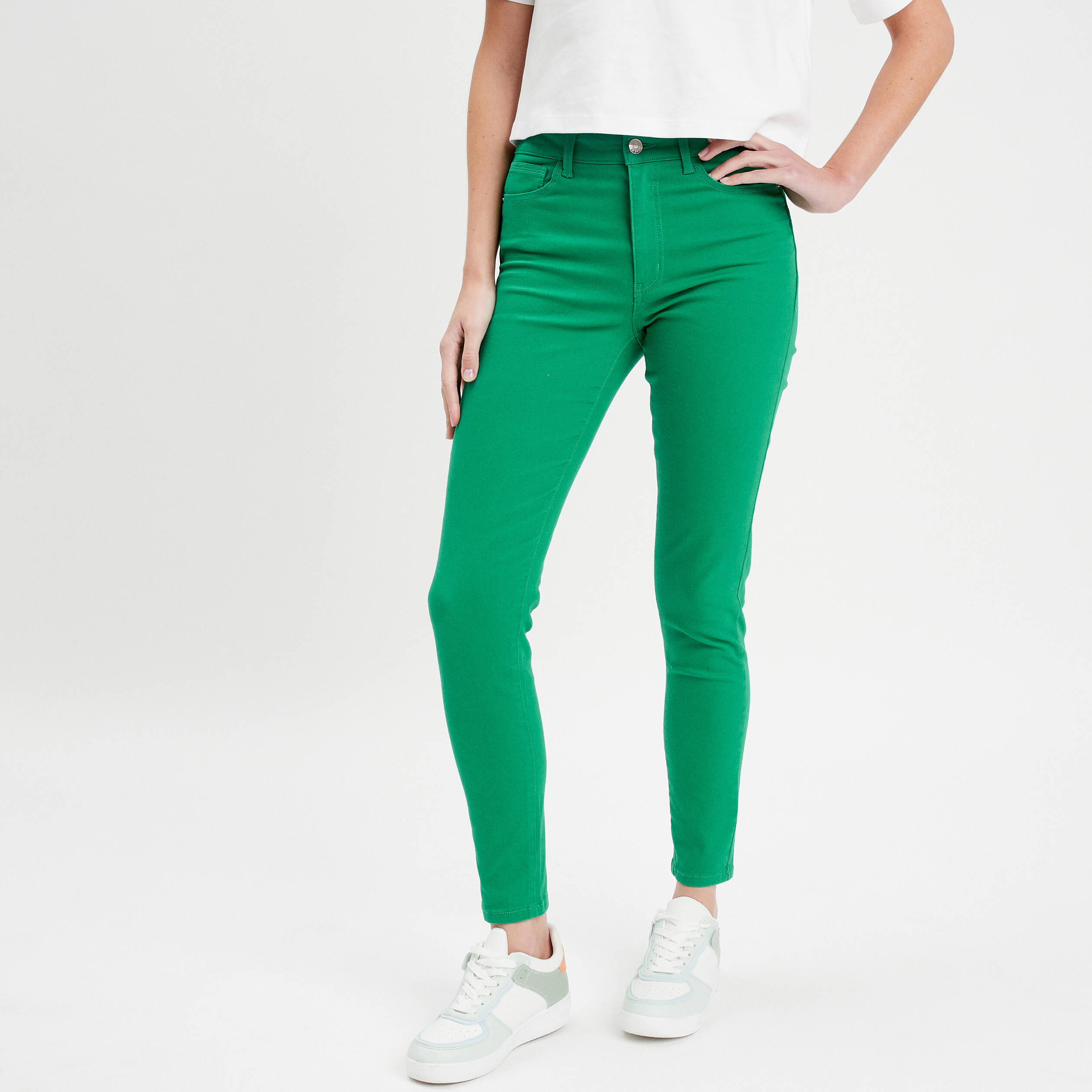 Jeans femme vert sales