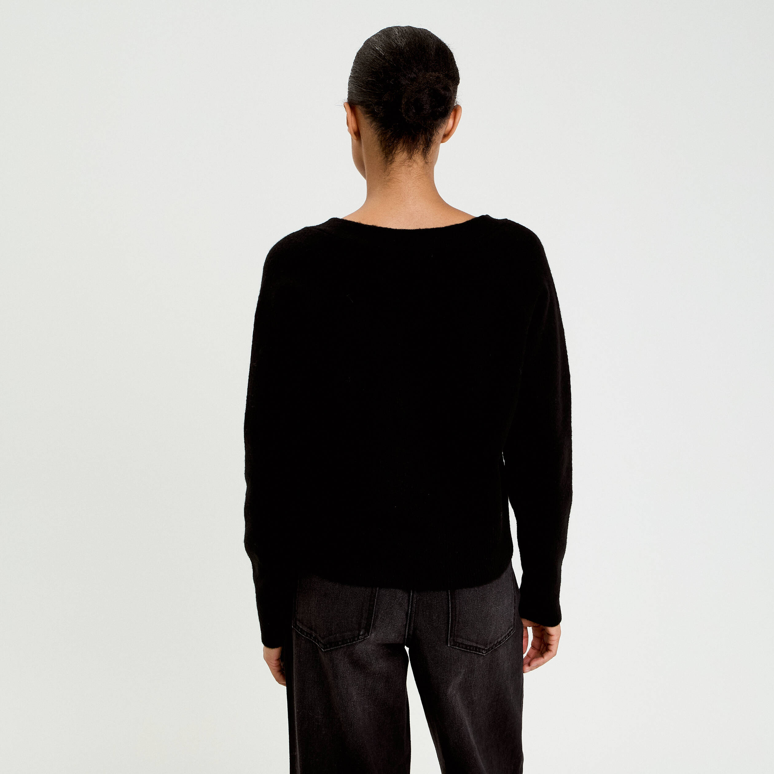 Gilet boutons coeur noir femme