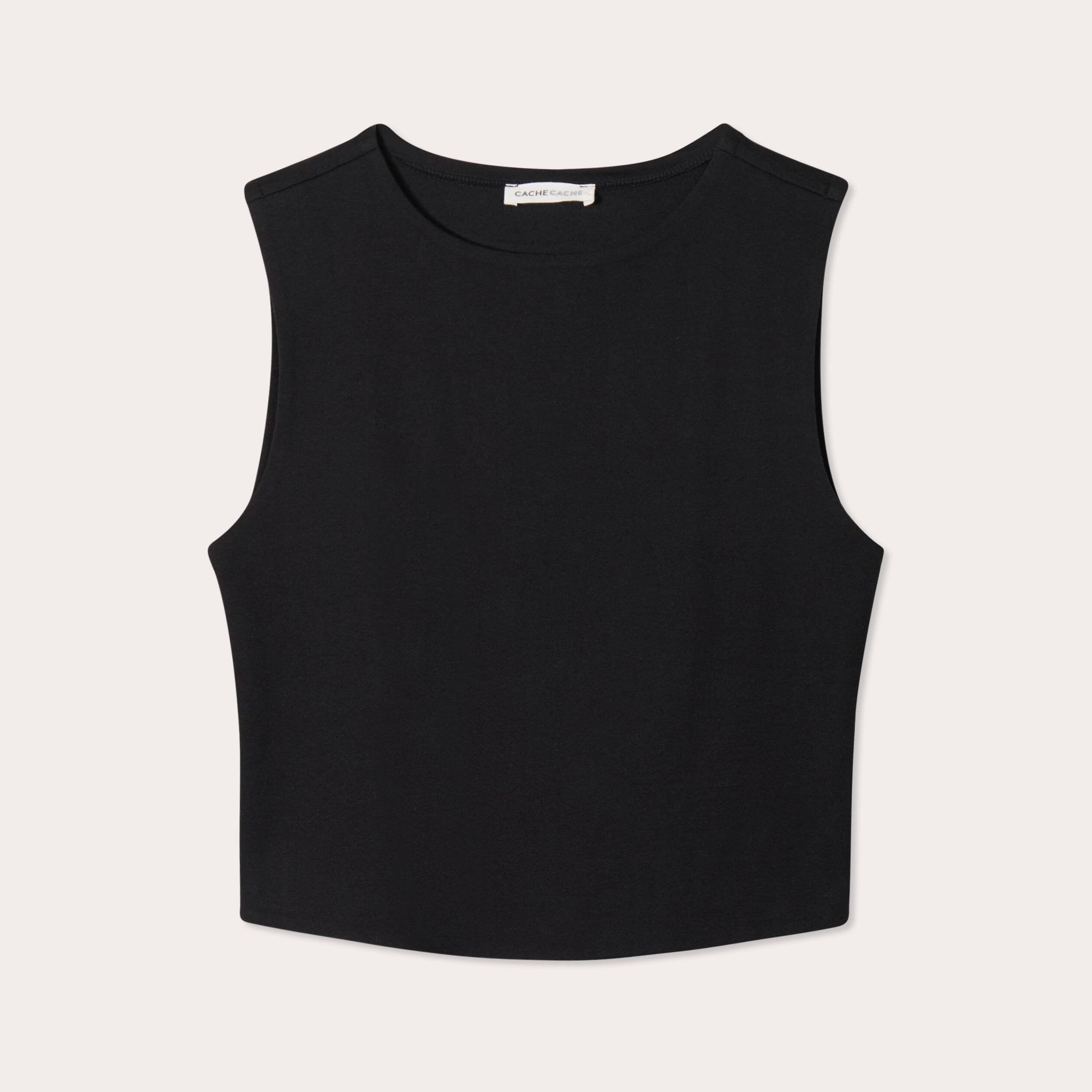D&eacute;bardeur cropped noir femme