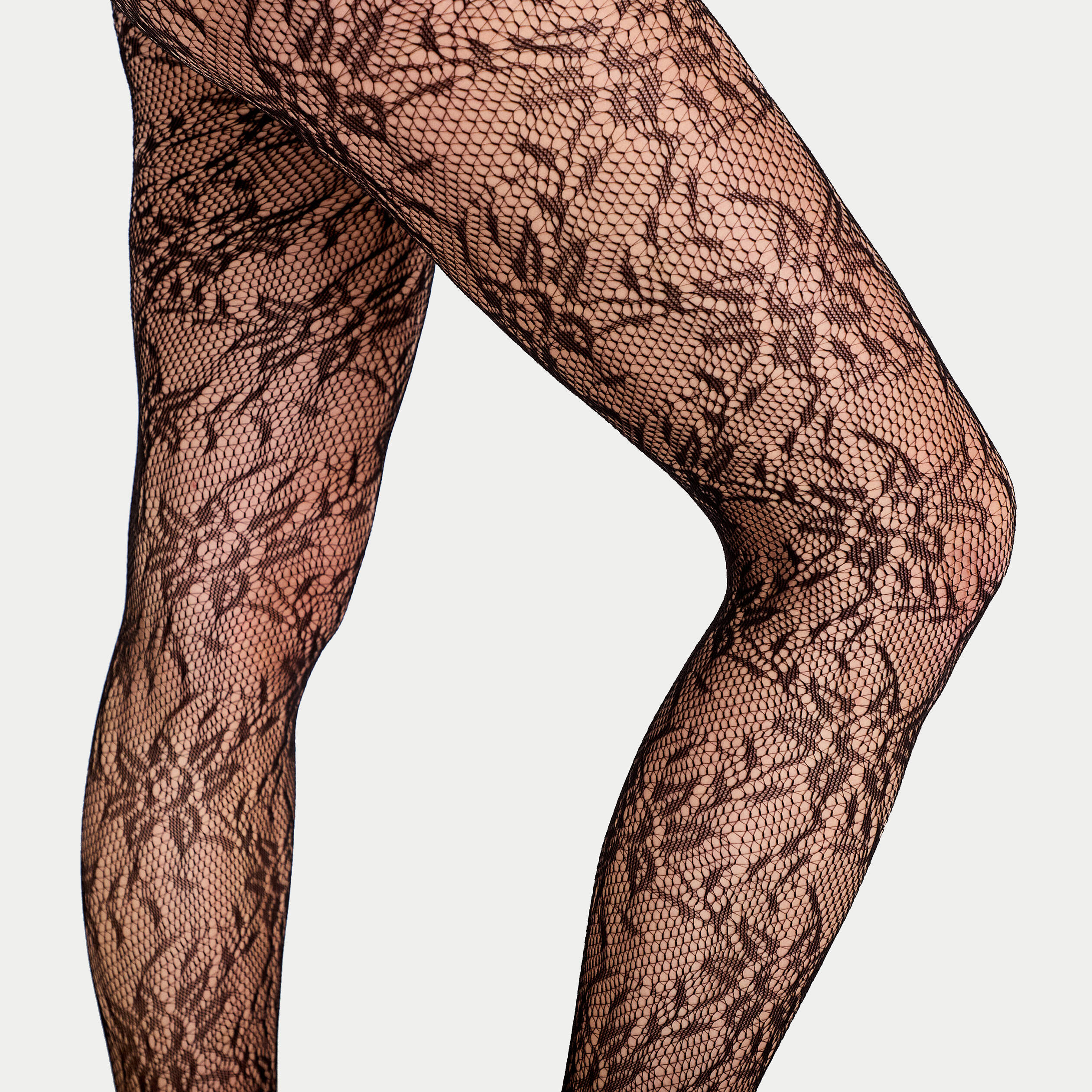 Collants aspect dentelle noir femme