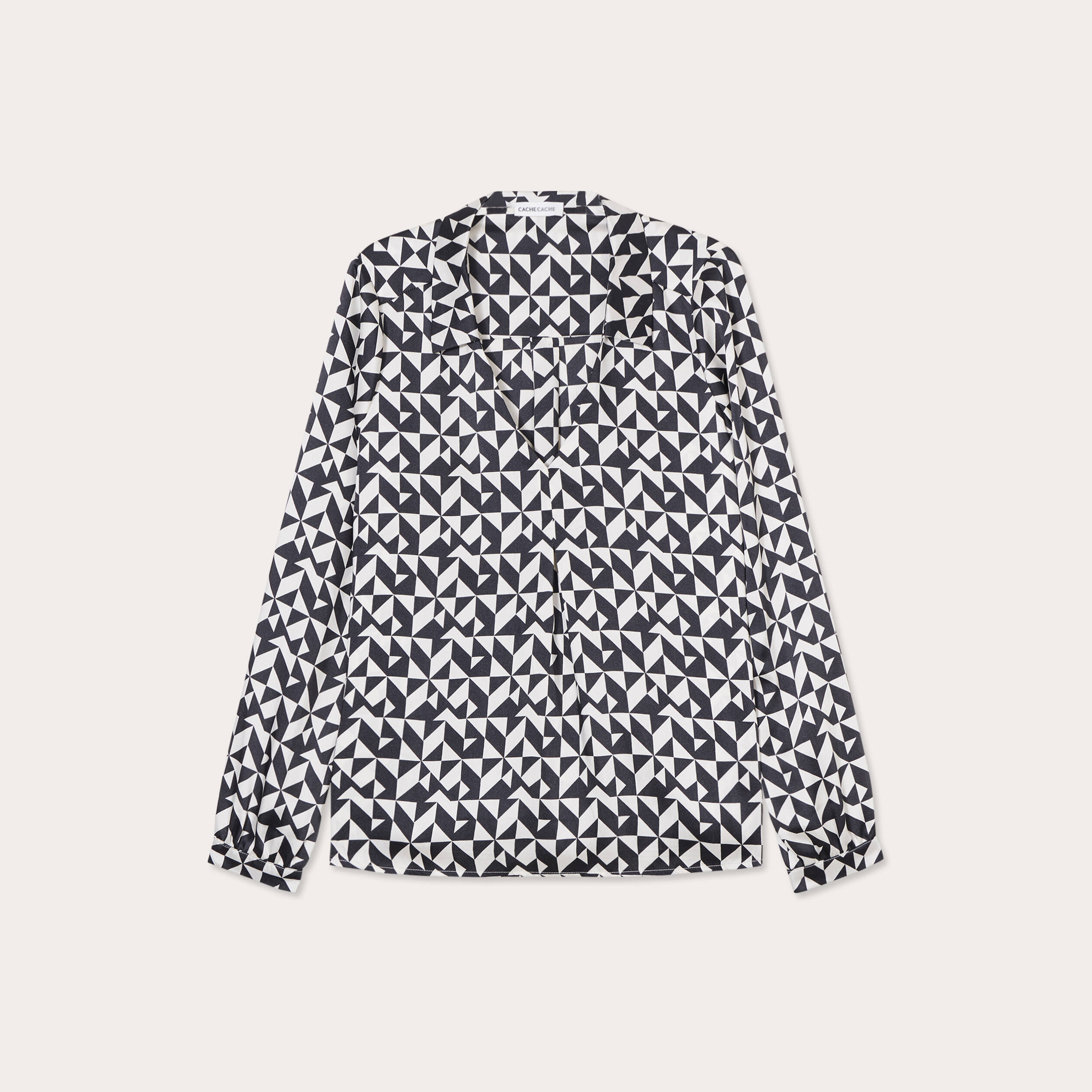 Blouse à manches longues noir femme