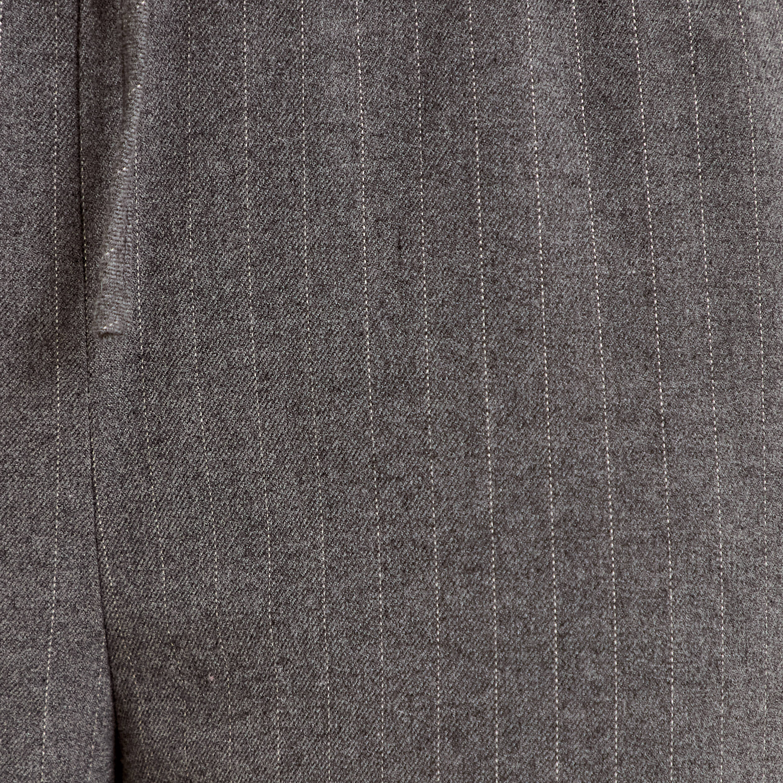 Pantalon large taille standard gris femme