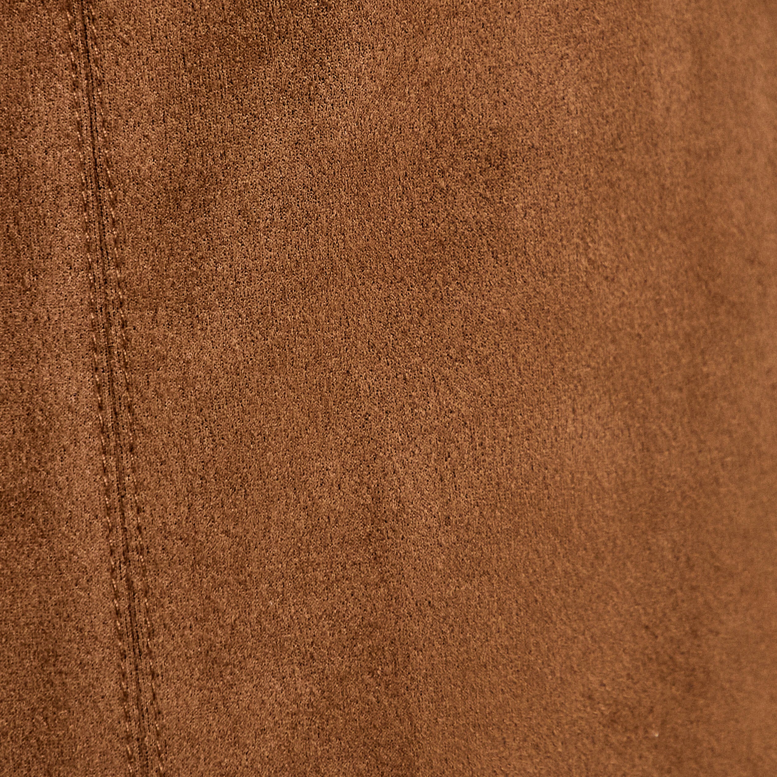 Robe courte droite sans manches marron femme