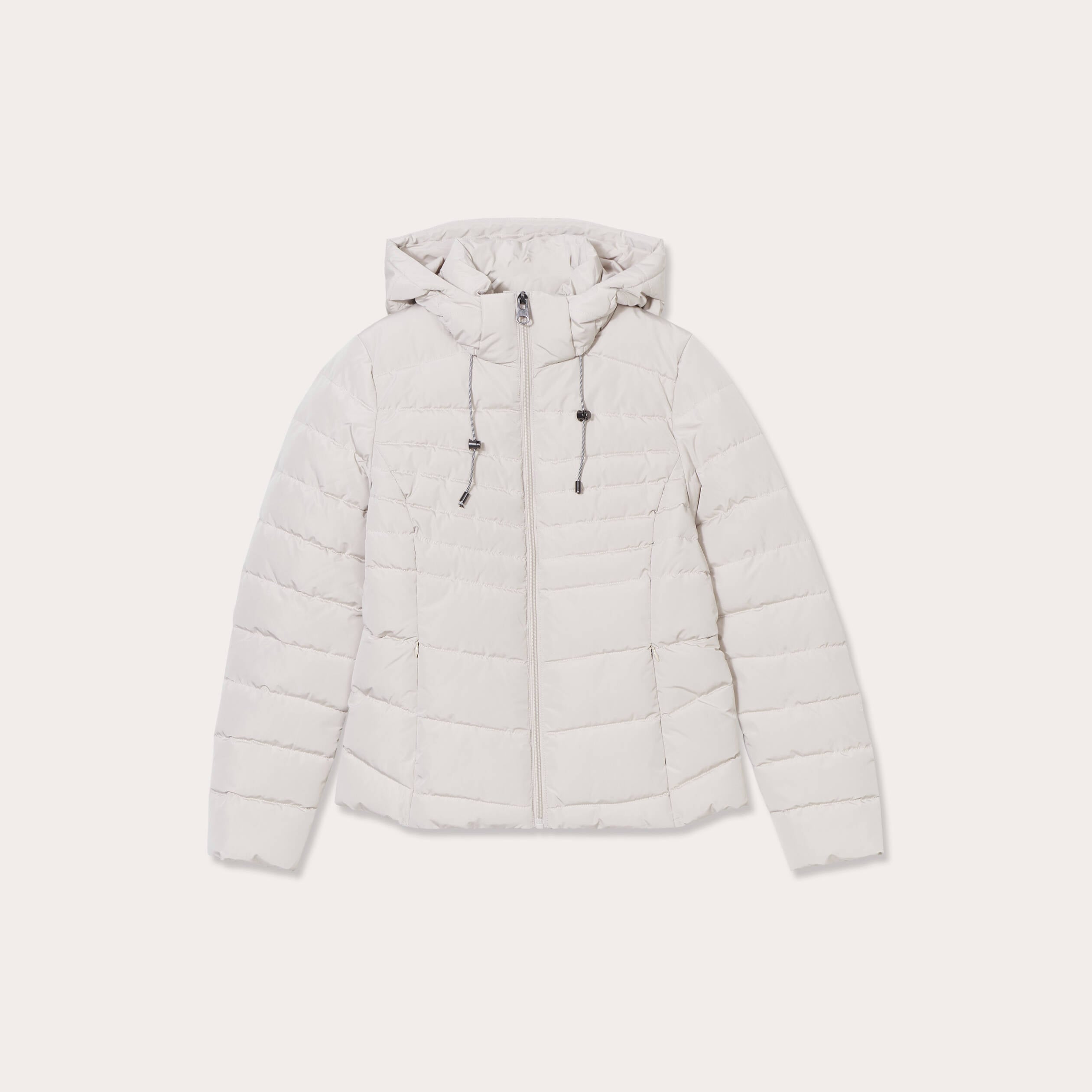 Doudoune ajust&eacute;e &agrave; capuche blanc femme