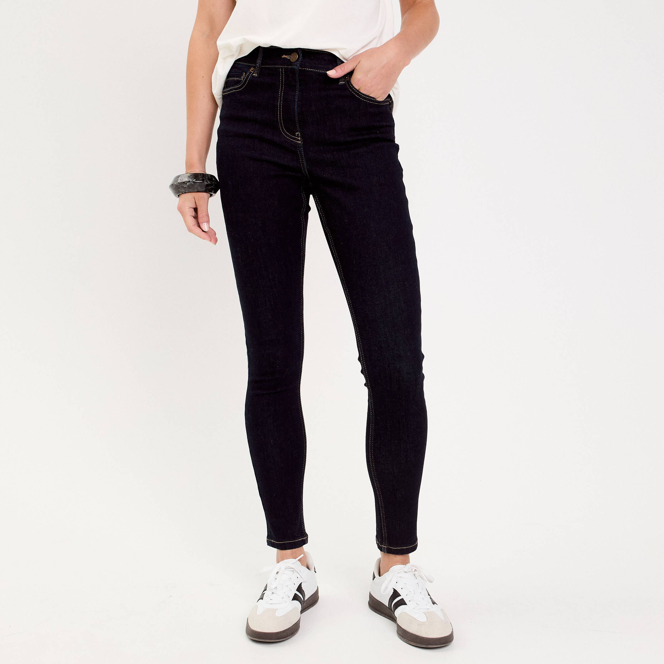 Jeans skinny push-up denim brut femme