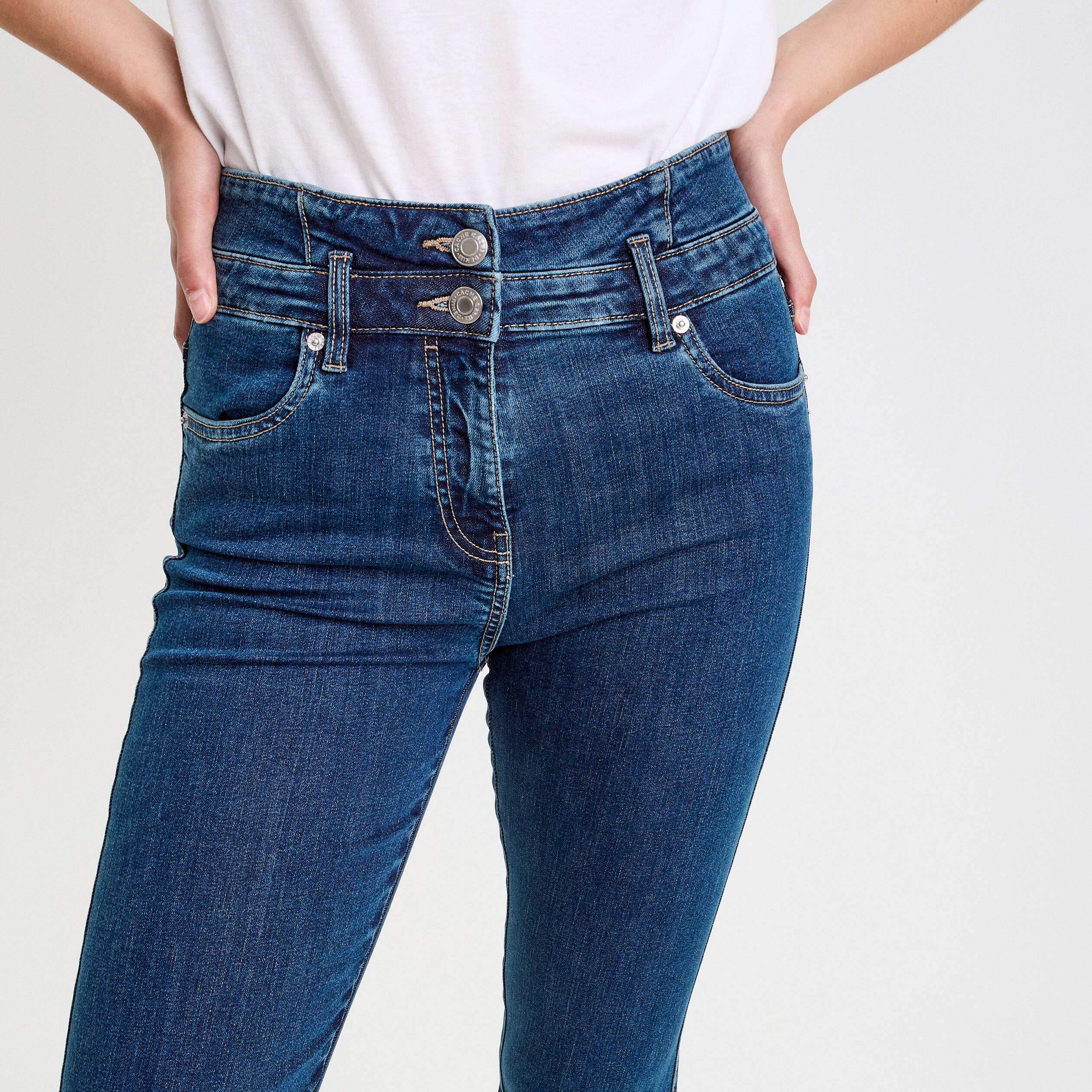 jeans bootcut taille haute denim stone femme Jeans bootcut taille haute denim stone femme
