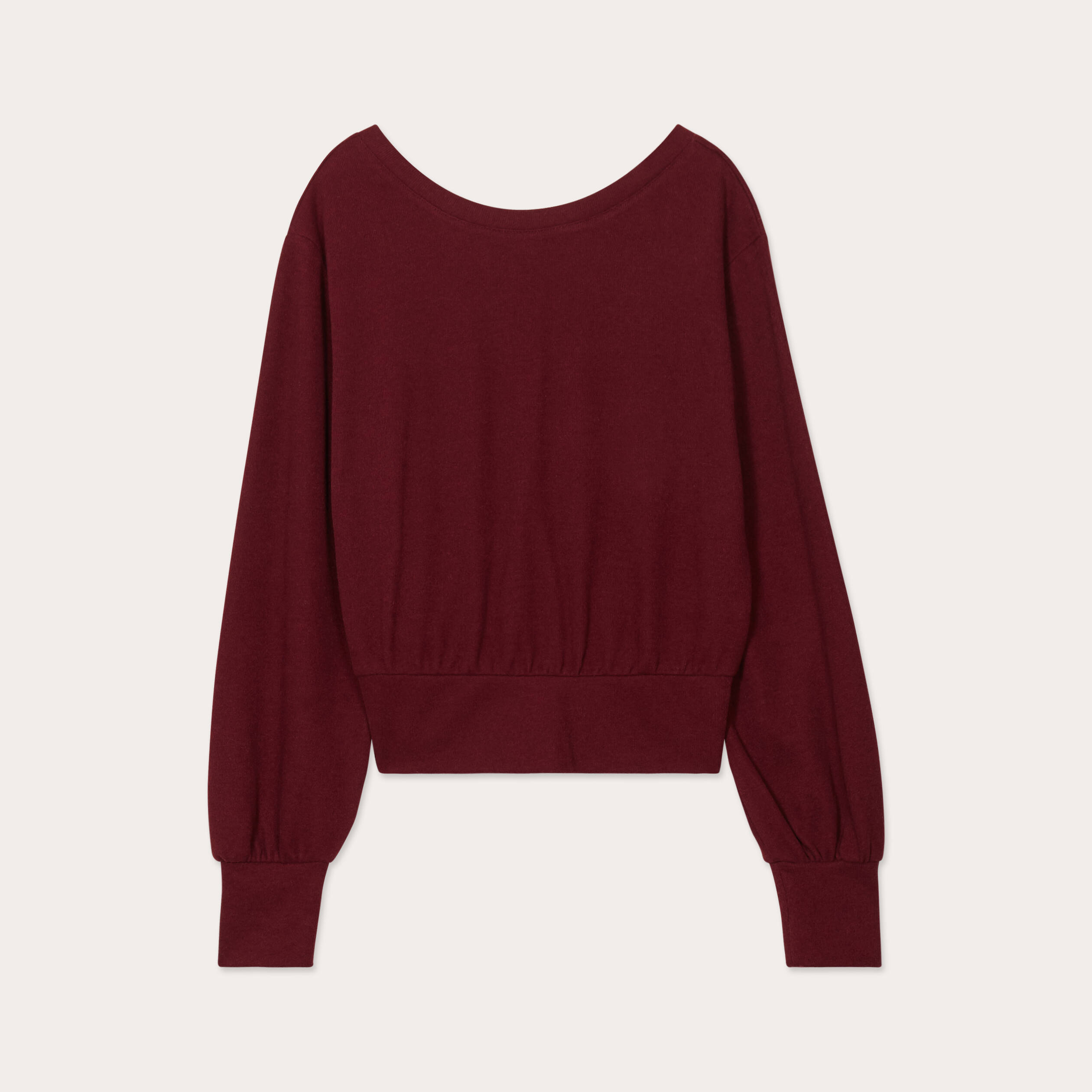T-shirt dos avec noeud violet foncé femme